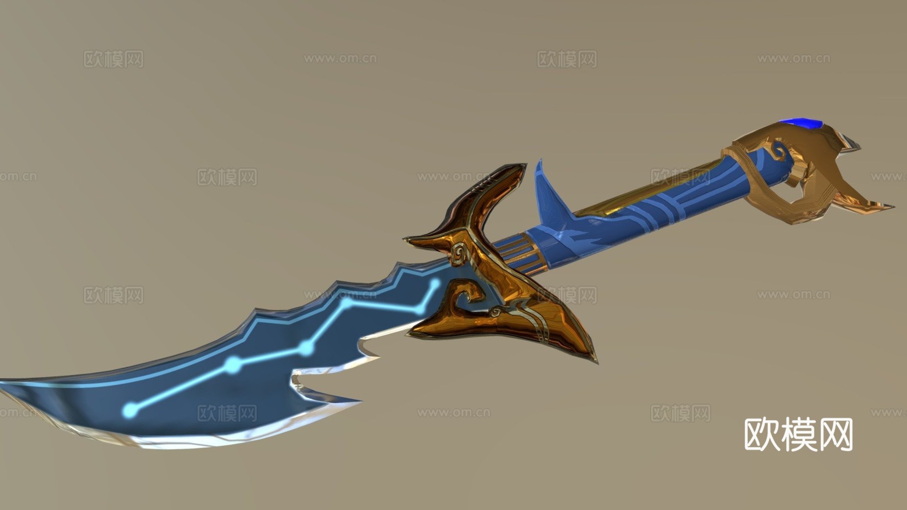 弯刃3d模型下载（渲染图1）