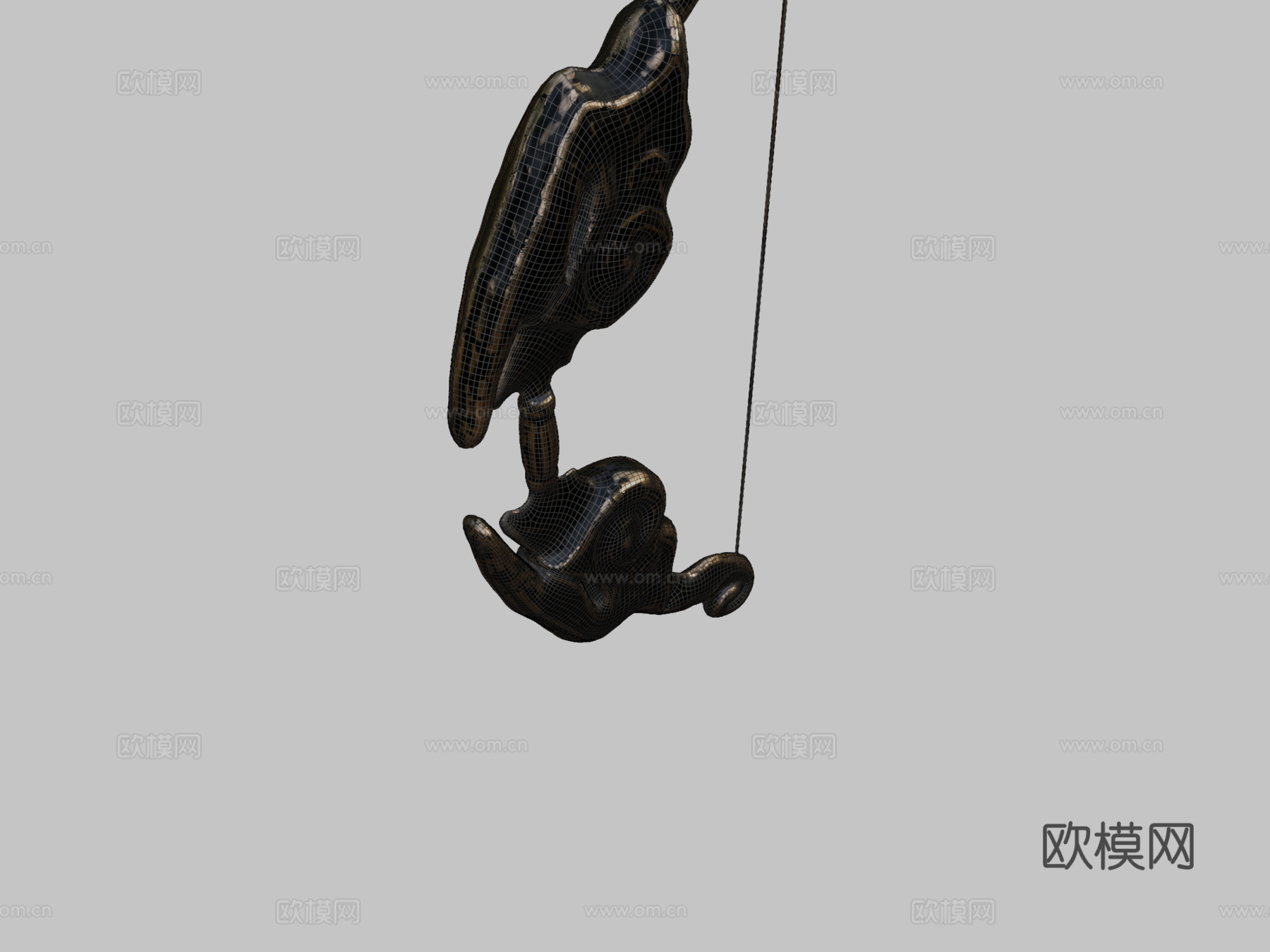 古弓3d模型下载（渲染图2）