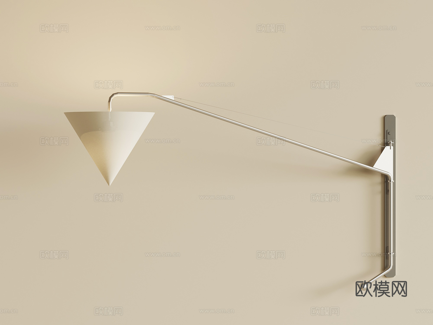 现代意式壁灯3d模型