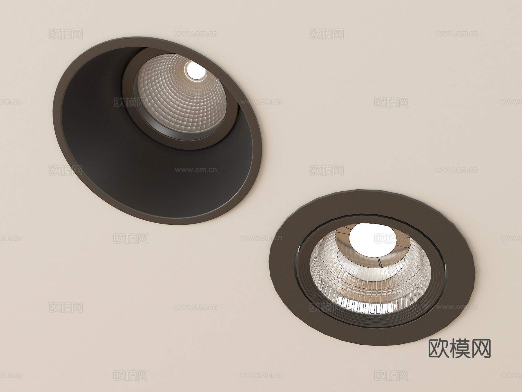 现代筒灯射灯 嵌入式筒灯su模型