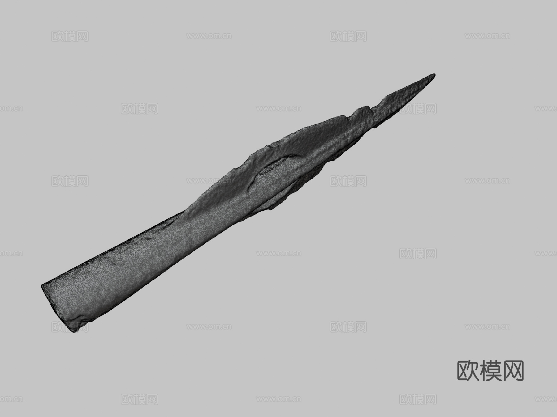 青铜时代矛头3d模型下载（渲染图2）