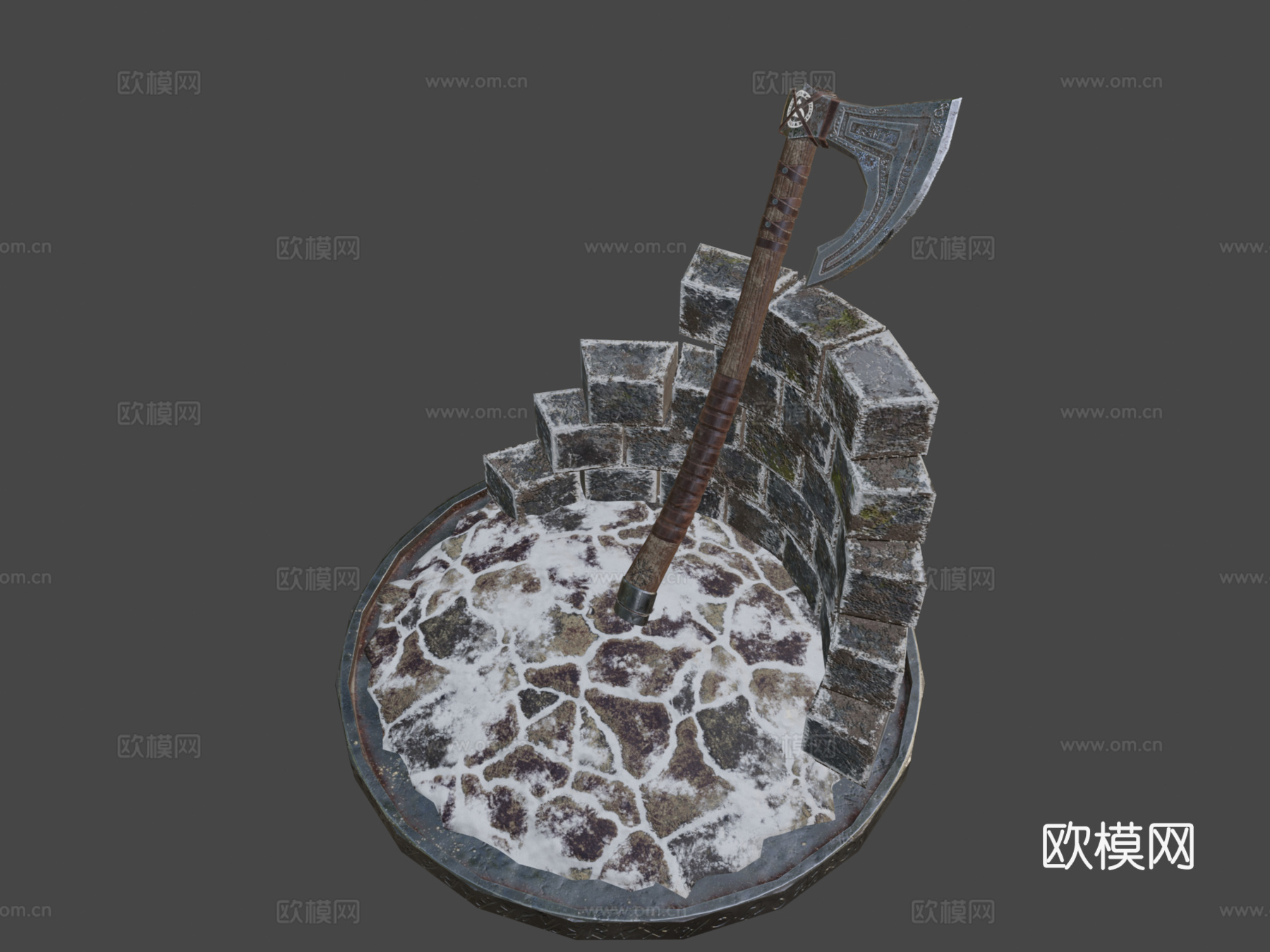 维京战斧3d模型下载（渲染图6）
