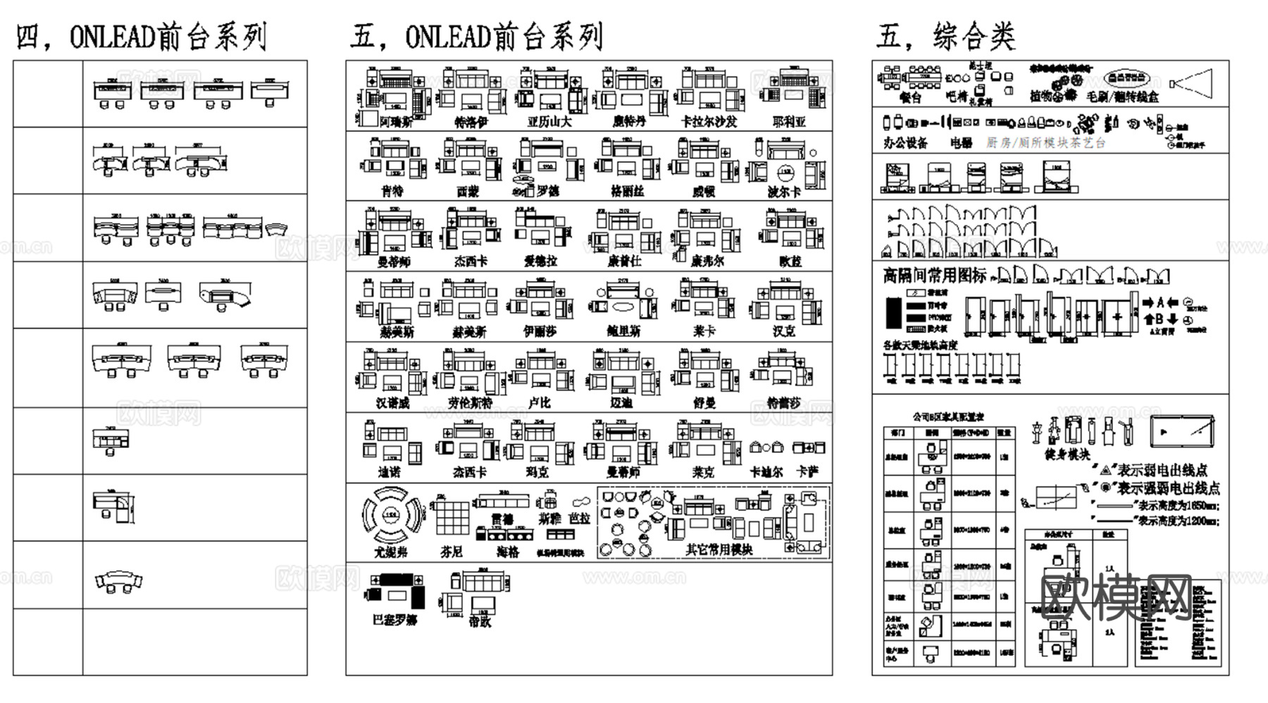 2026办公空间办公室办公桌椅CAD平面图块cad施工图