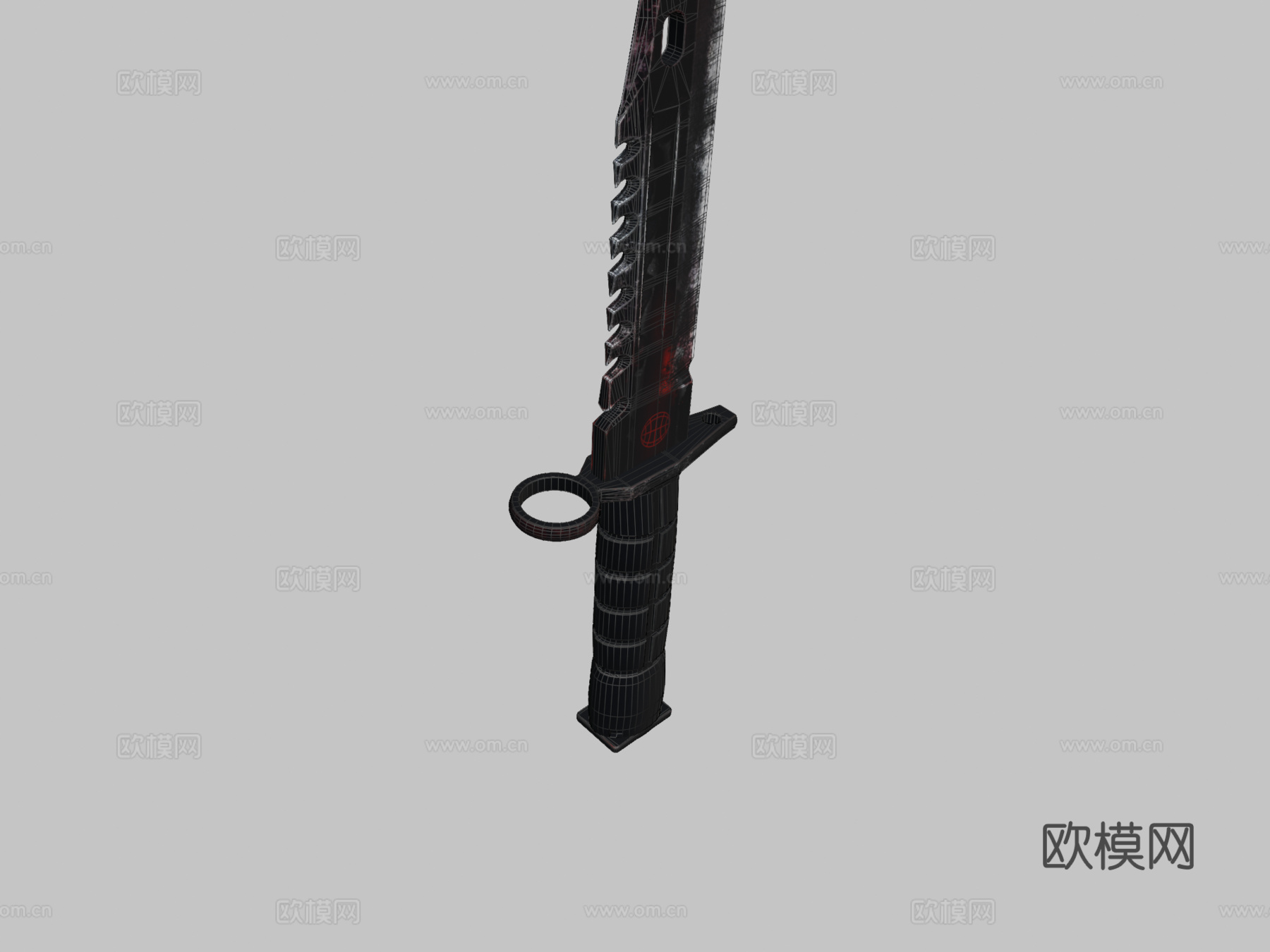 M9刺刀分裂3d模型3d模型下载（渲染图2）