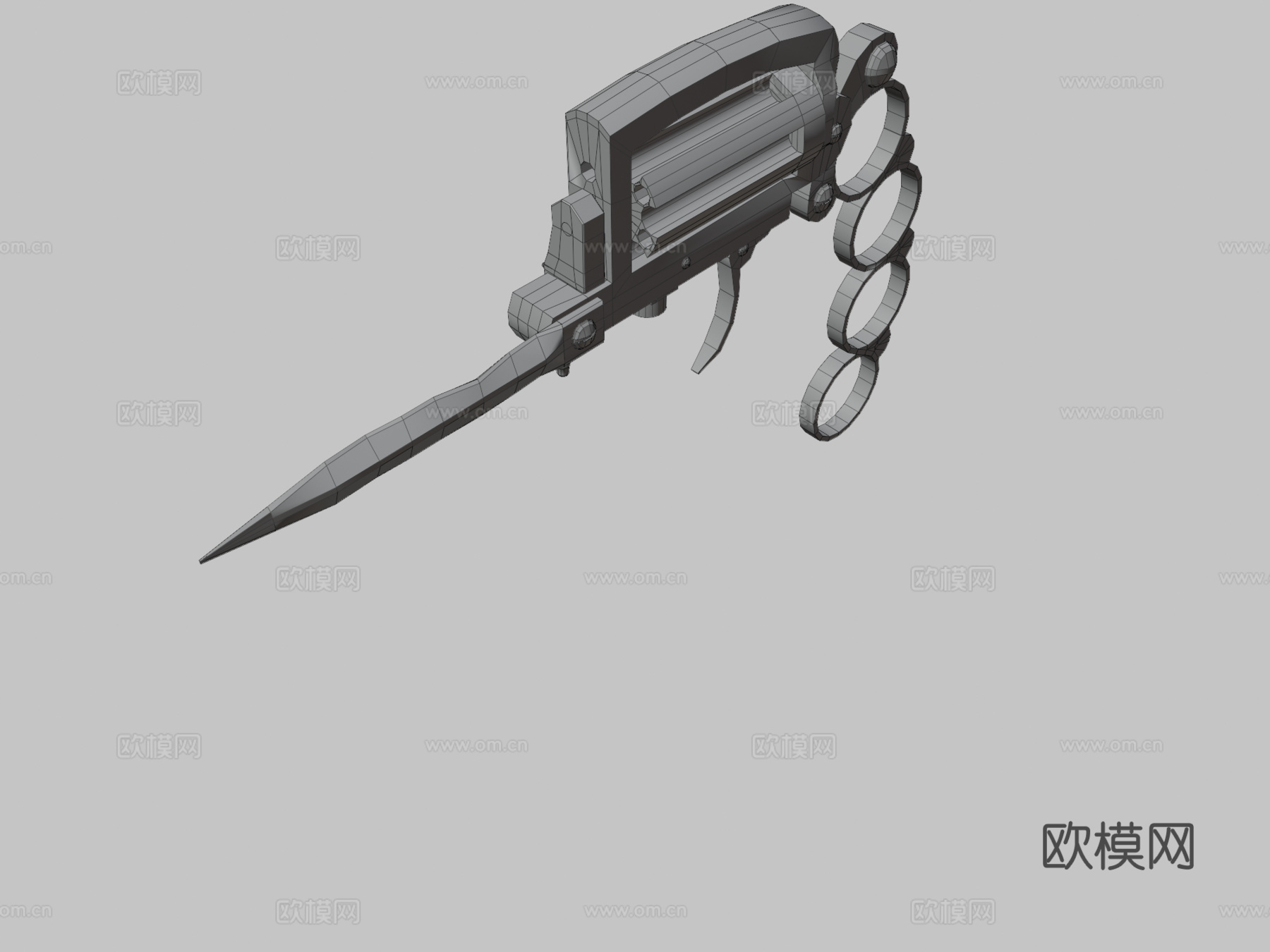 阿帕奇左轮3d模型下载（渲染图3）