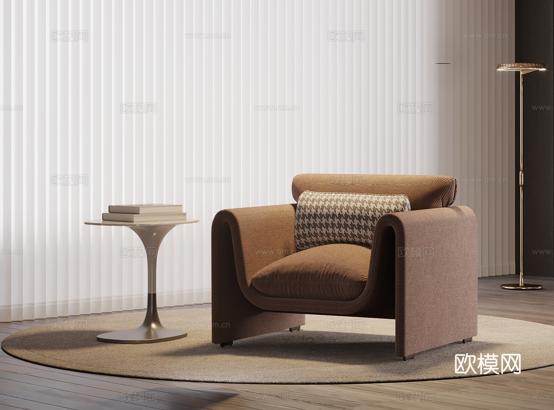 现代休闲椅su模型