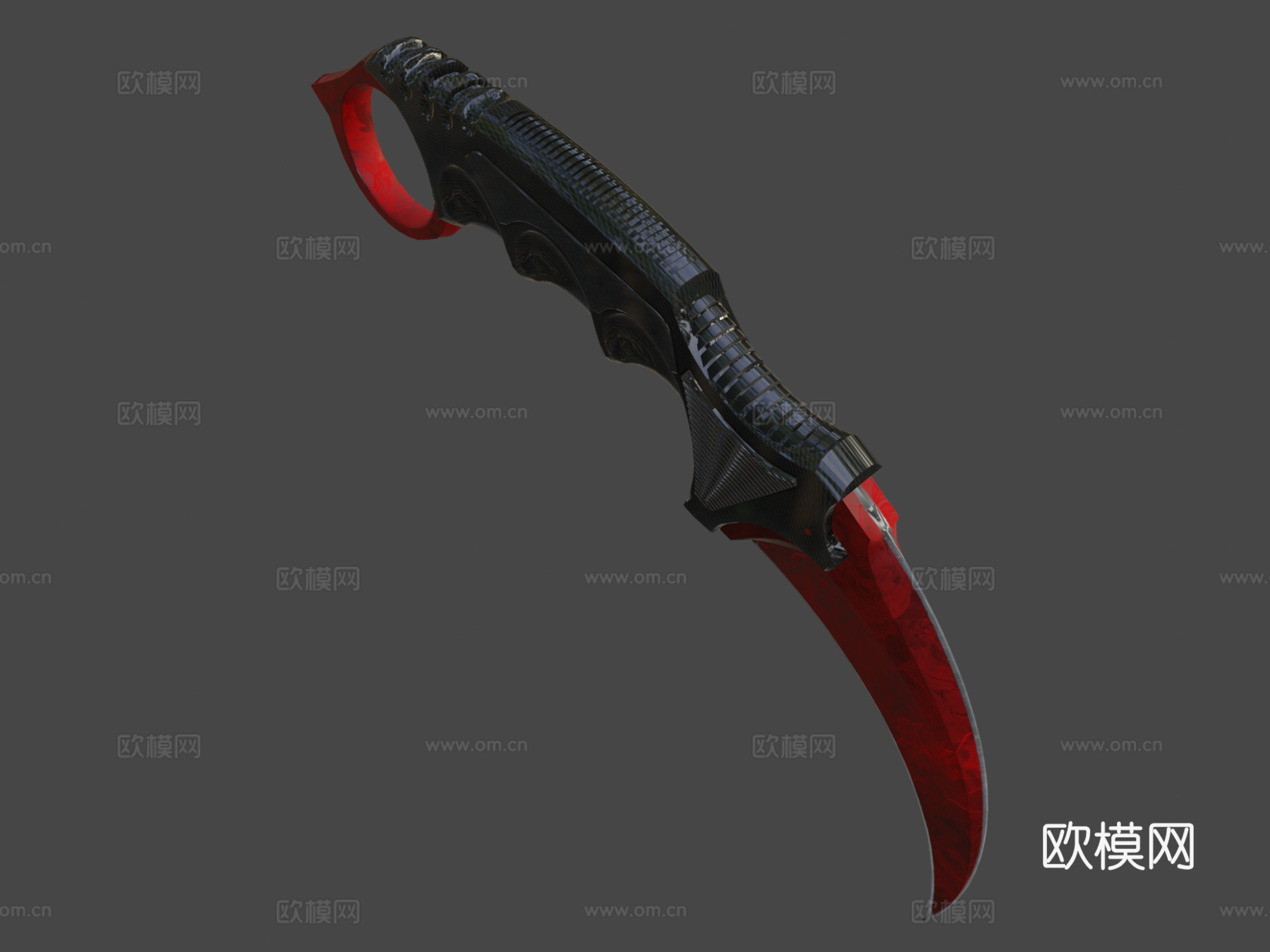 迷雾宝石爪刀3d模型下载（渲染图6）