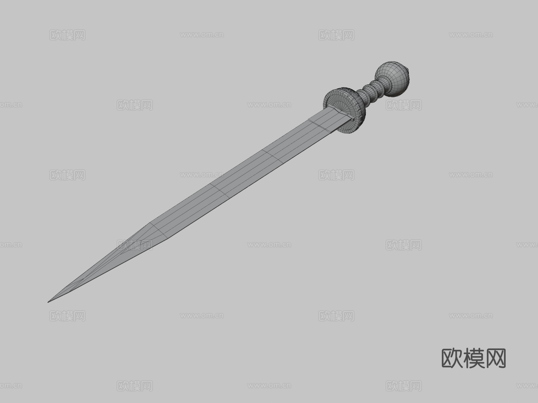 罗马短剑王者之剑3d模型下载（渲染图3）