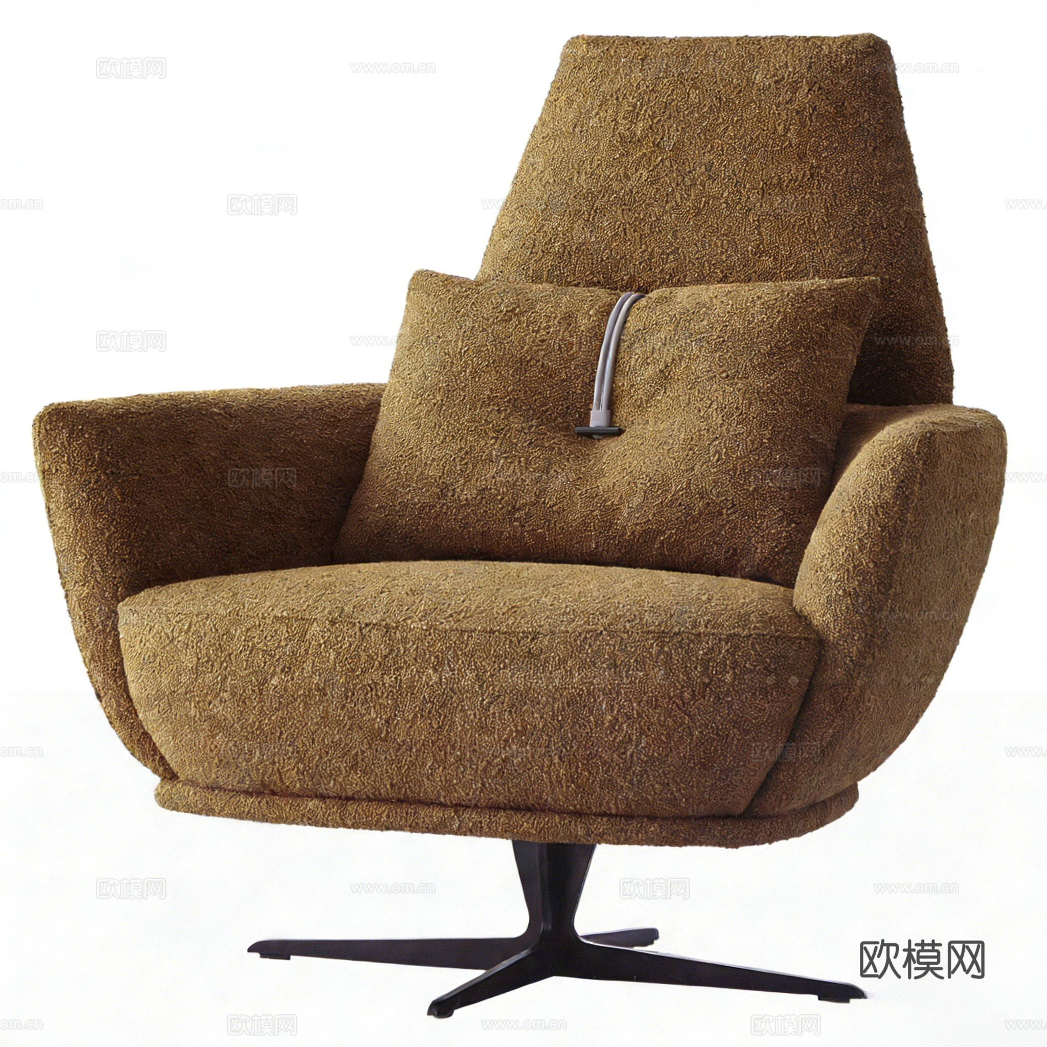 现代休闲办公椅 布艺su模型