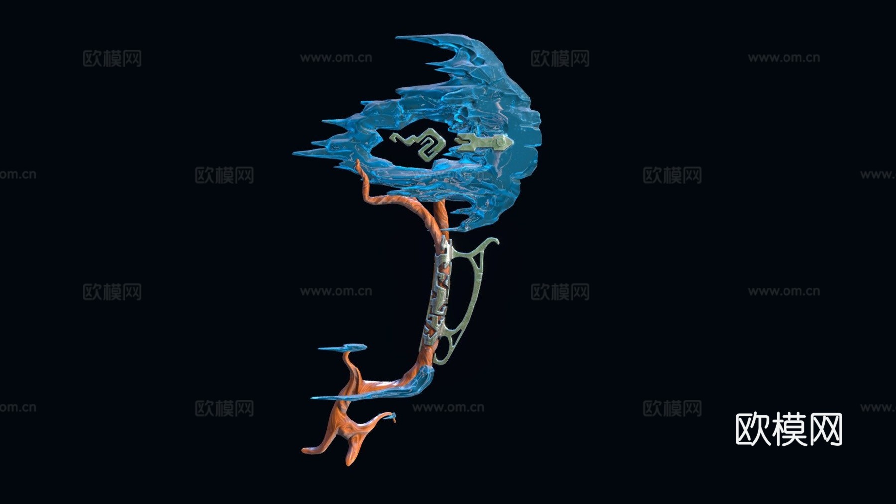 霜风风格化幻想斧作者Math Roodhuizen3d模型下载（渲染图1）