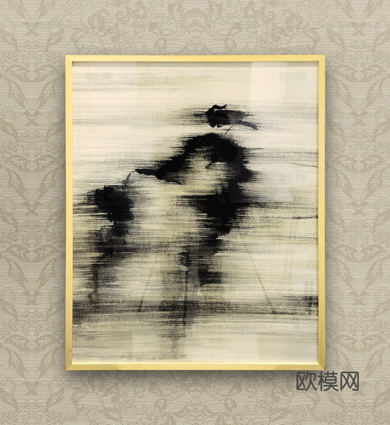 中式新中式挂画壁画字画山水花鸟背景墙壁纸装饰画抽象画油画下载