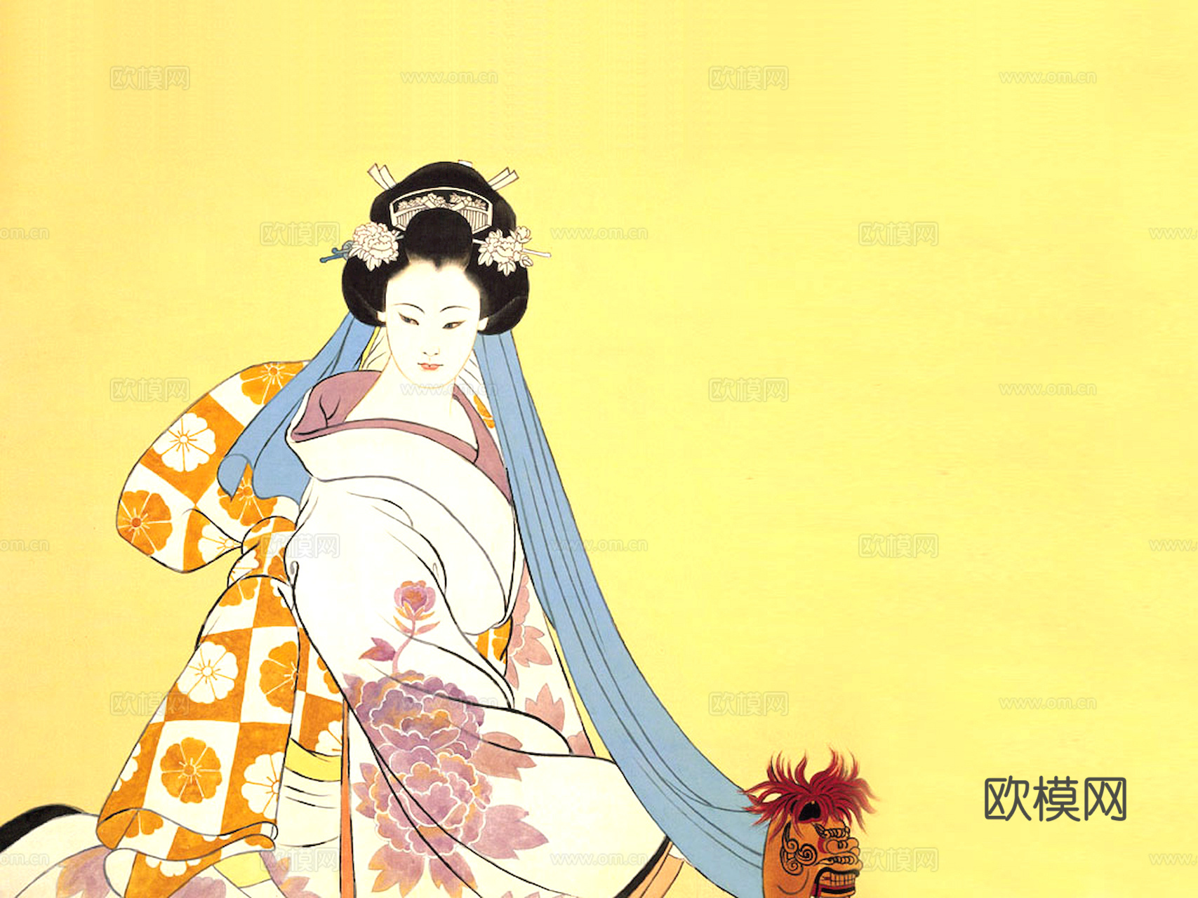 中式新中式挂画壁画字画山水花鸟背景墙壁纸装饰画抽象画油画下载