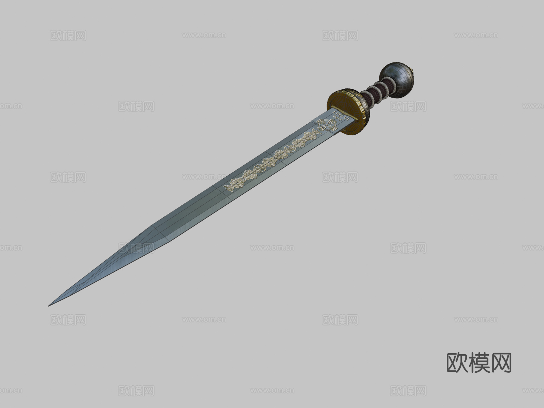 罗马短剑王者之剑3d模型下载（渲染图2）