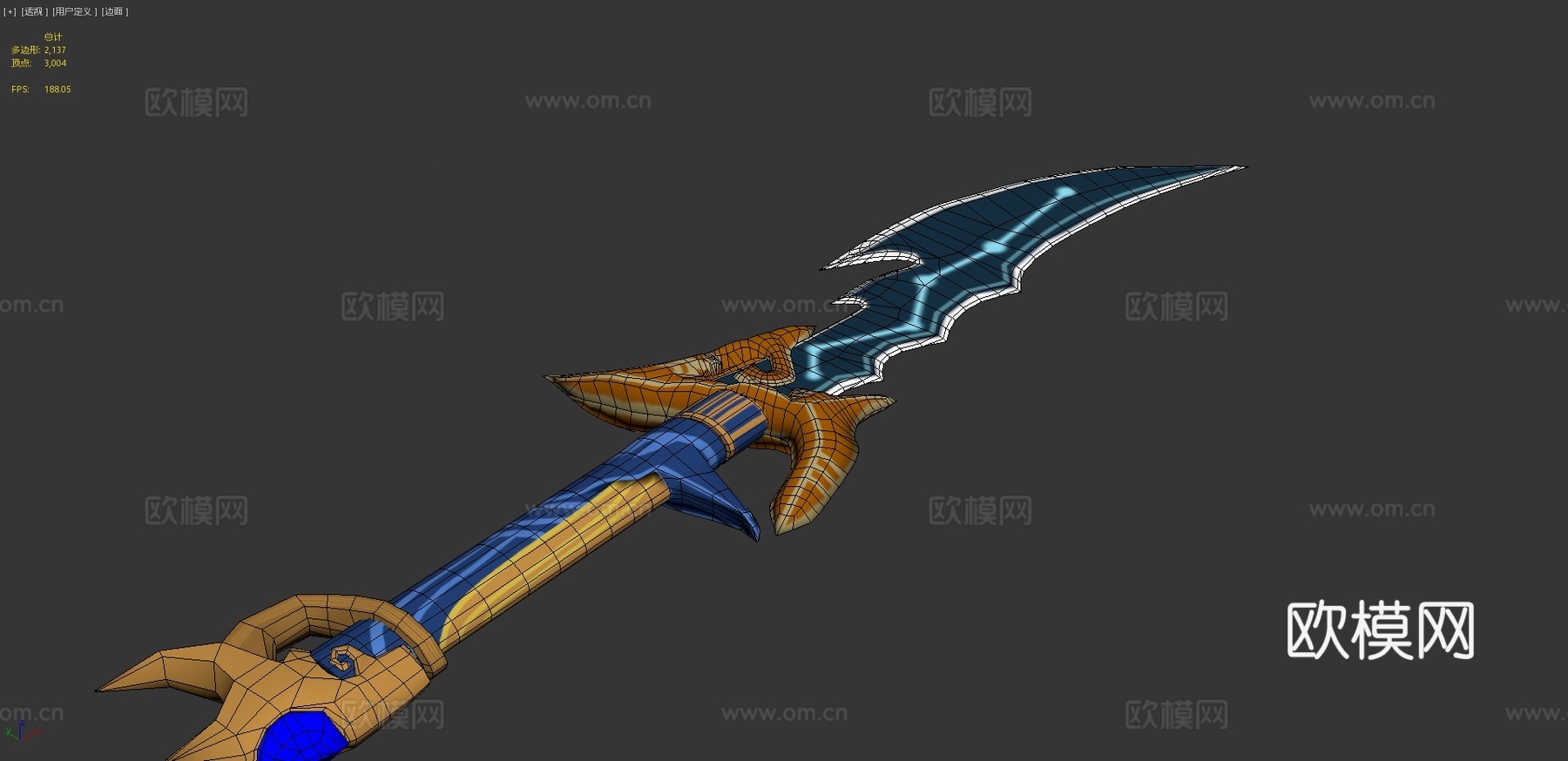 弯刃3d模型下载（渲染图4）