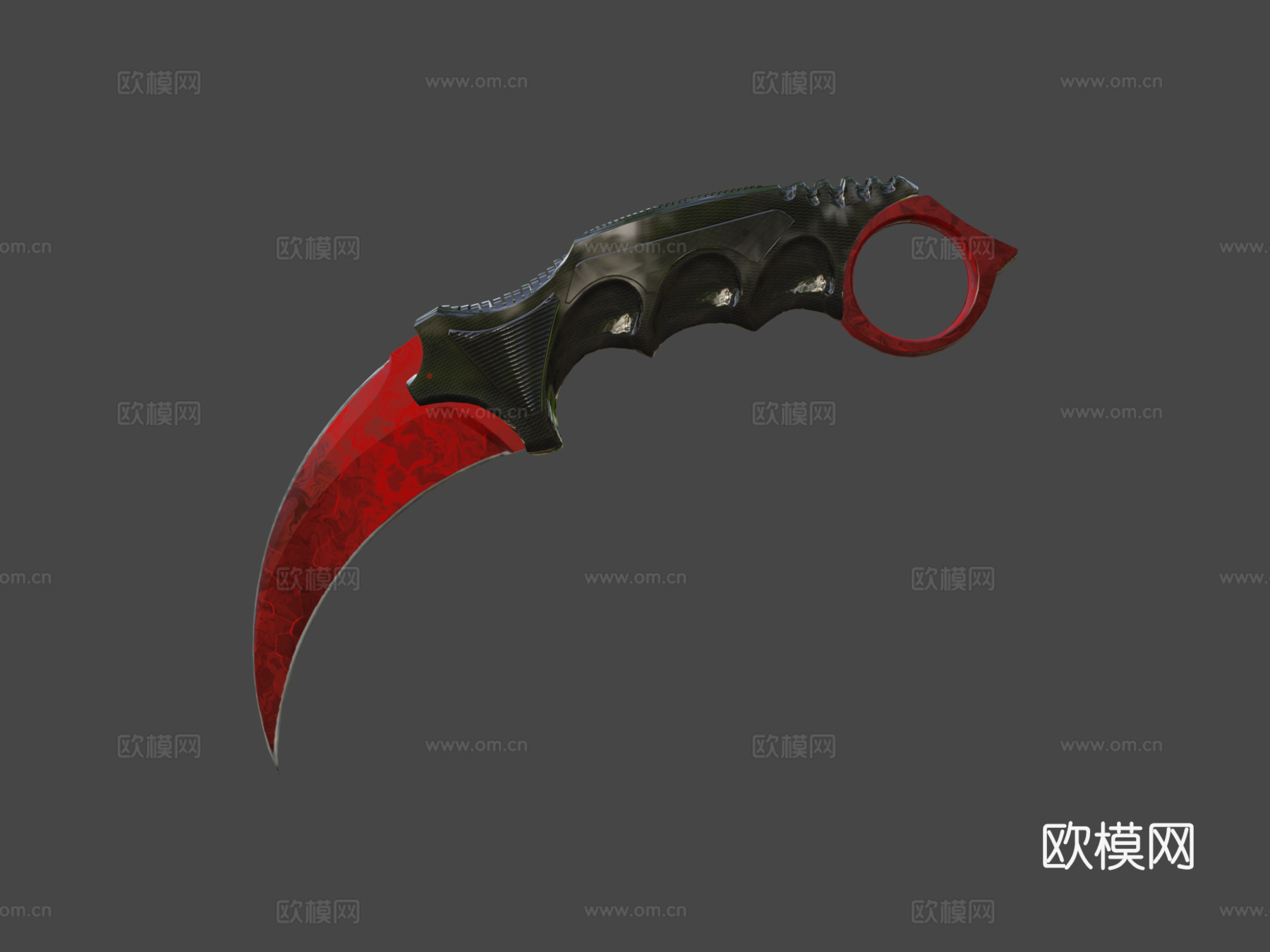 迷雾宝石爪刀3d模型下载（渲染图7）
