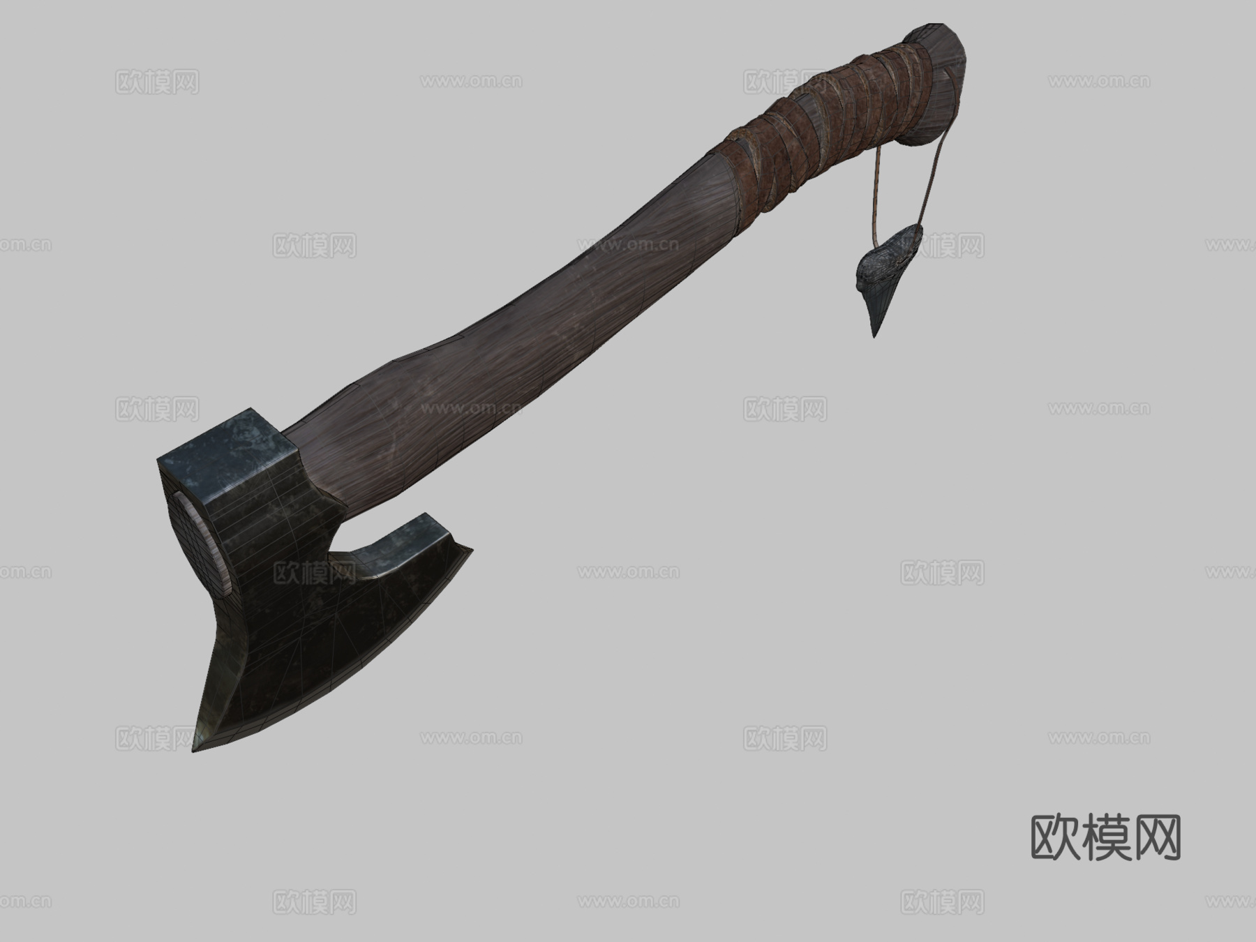 工匠手斧3d模型下载（渲染图2）