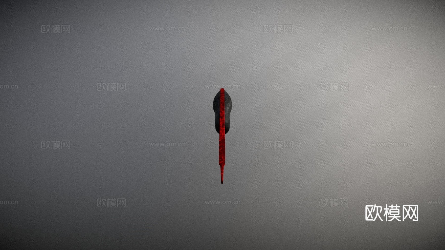 肠刀红宝石3d模型下载（渲染图1）