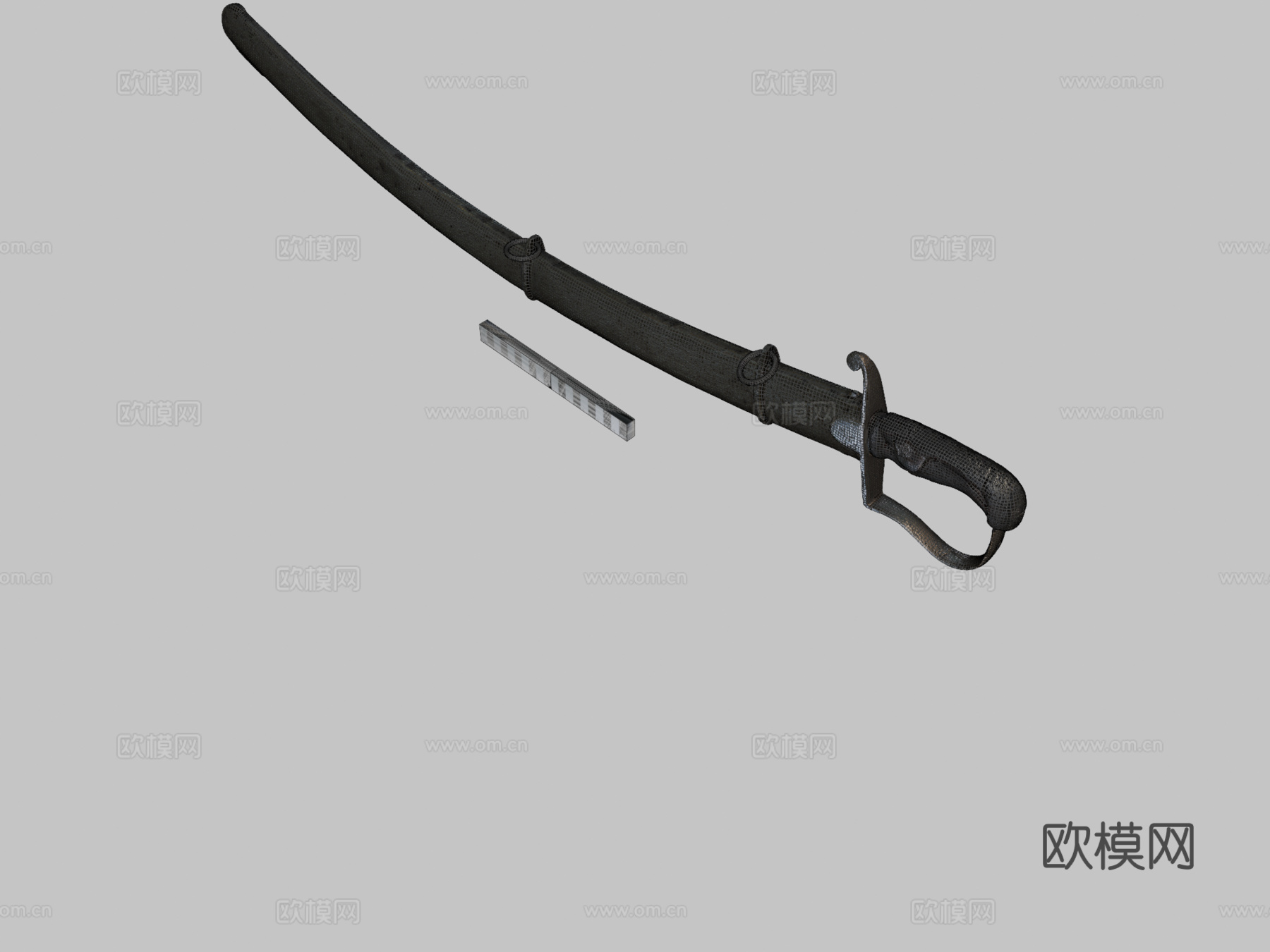 式轻骑兵军刀骑兵款3d模型下载（渲染图2）