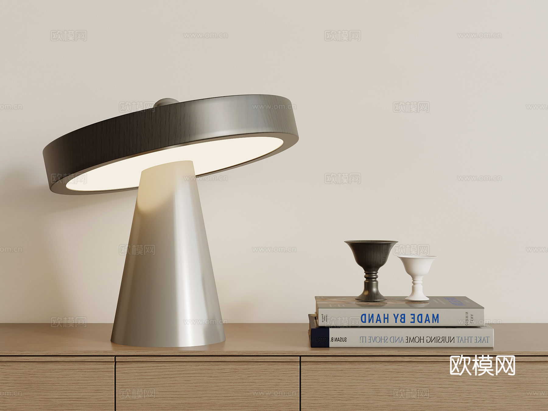 现代意式台灯 摆件su模型