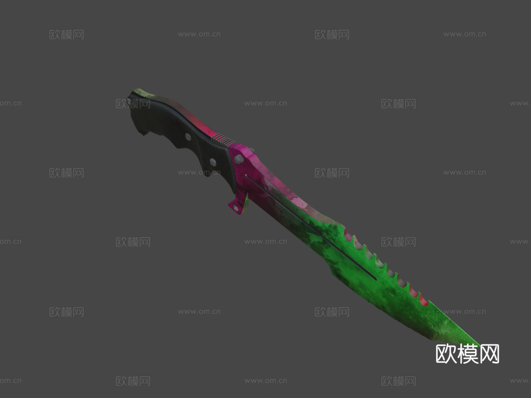 汗血杀手猎人刀3d模型下载（渲染图5）
