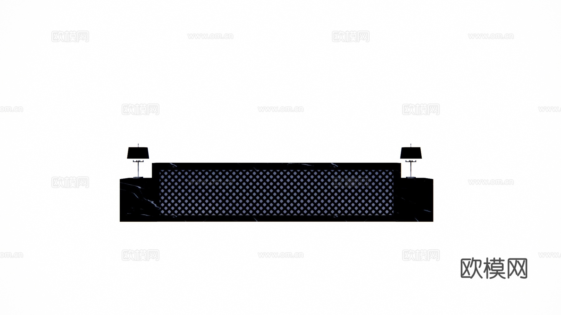 办公室 工装 接待 大厅su模型