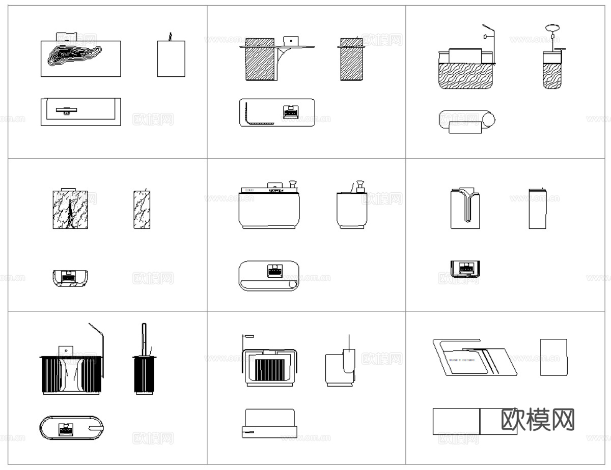 最新现代前台、接待台、服务台、咨询台CAD图库cad施工图cad施工图