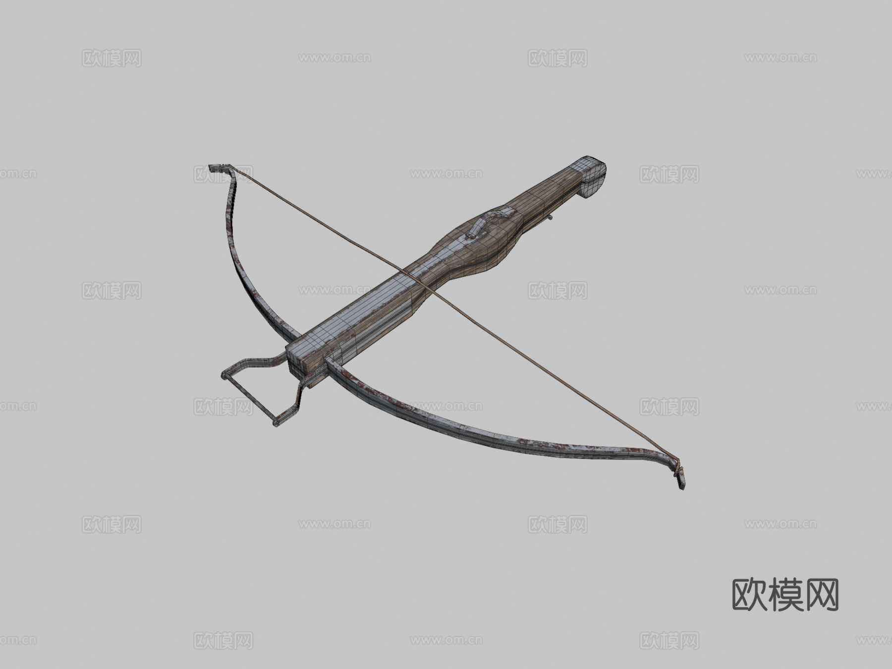 中国古代弩3d模型下载（渲染图2）