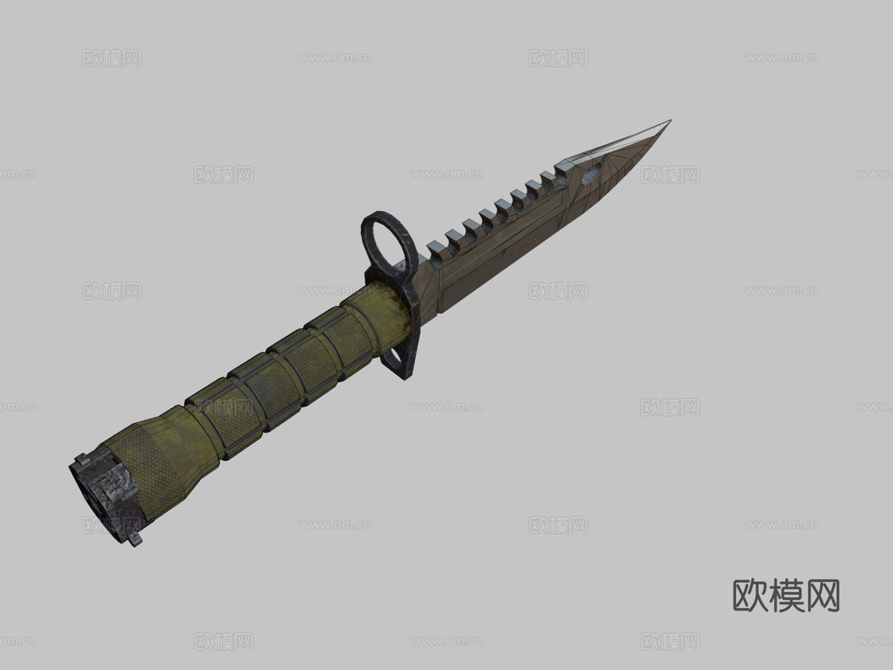 M9刺刀3d模型下载（渲染图2）
