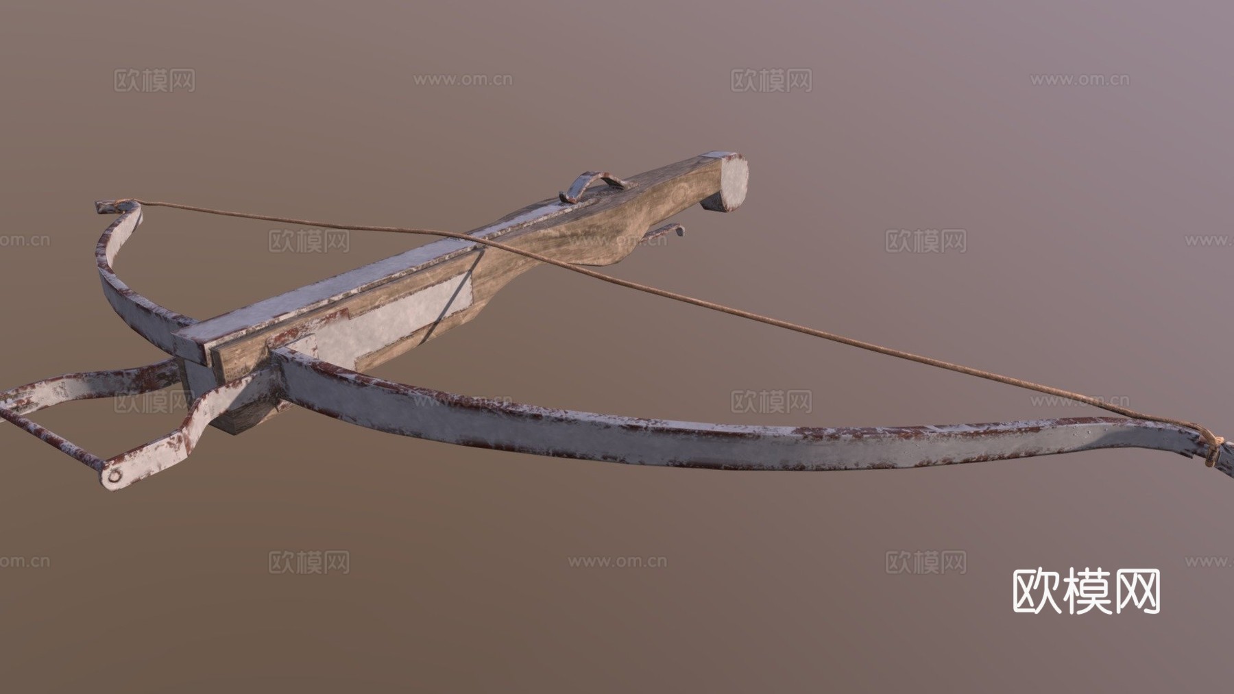 中国古代弩3d模型下载（渲染图1）
