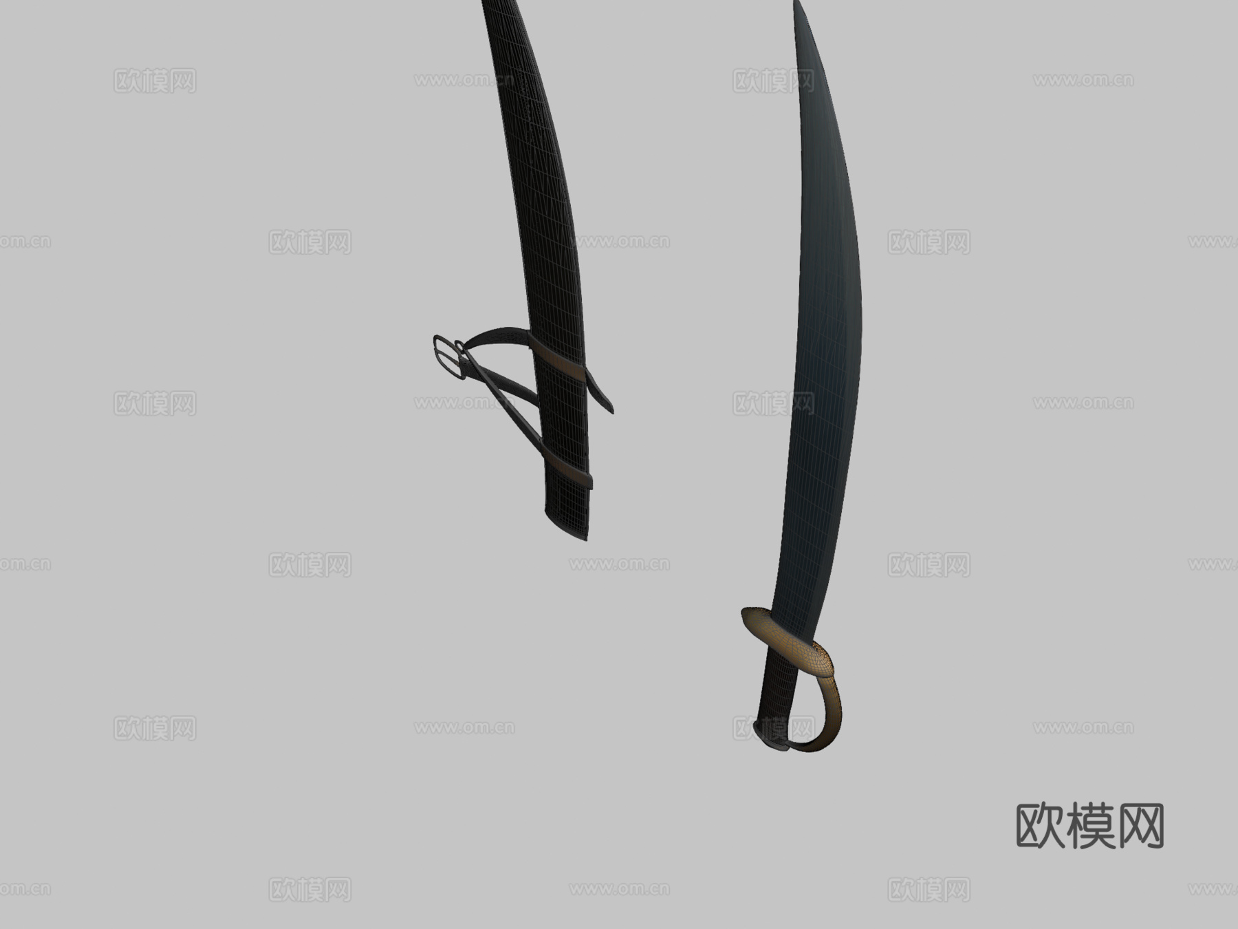 蓝羽3d模型下载（渲染图2）