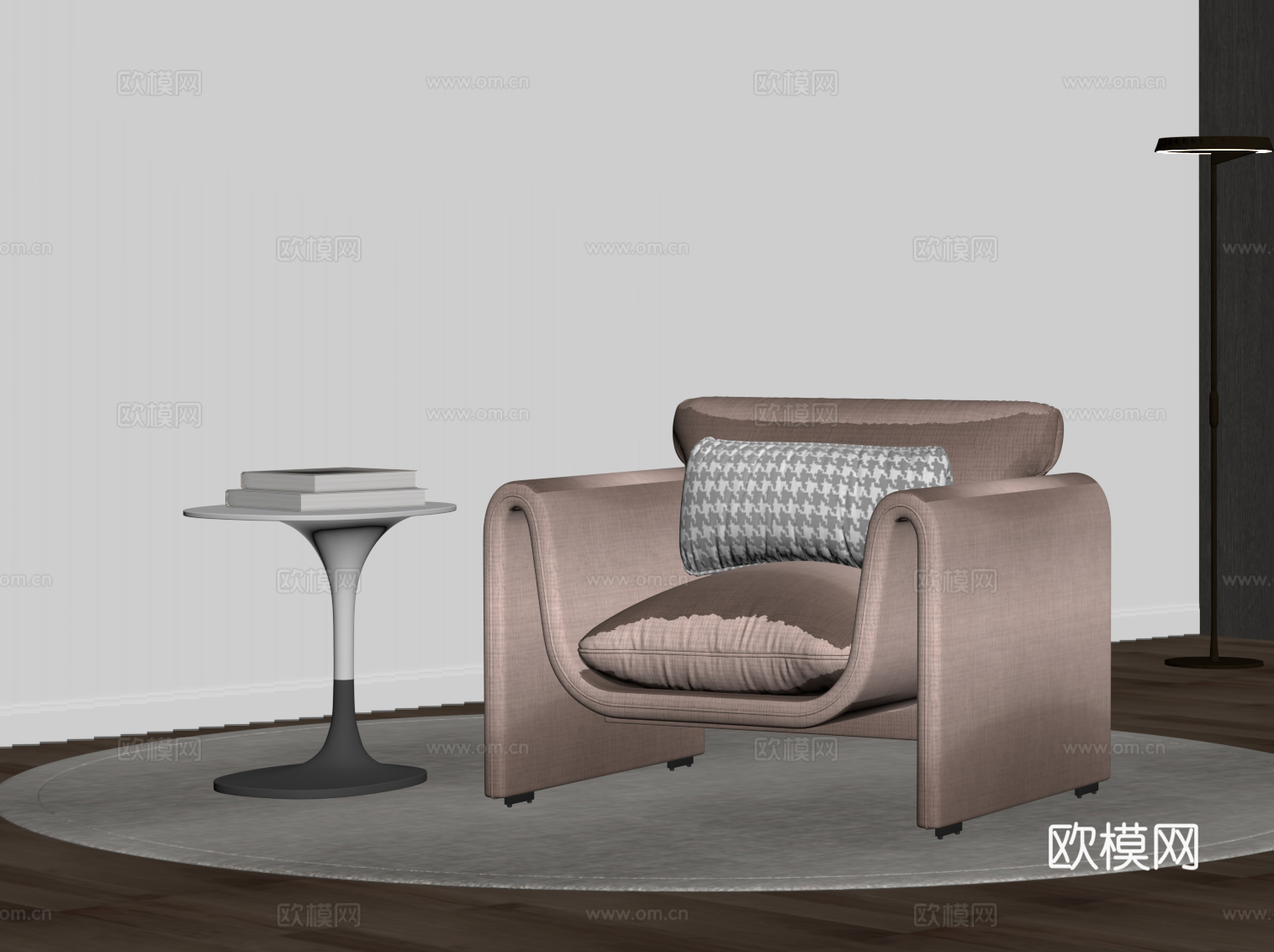 现代休闲椅su模型