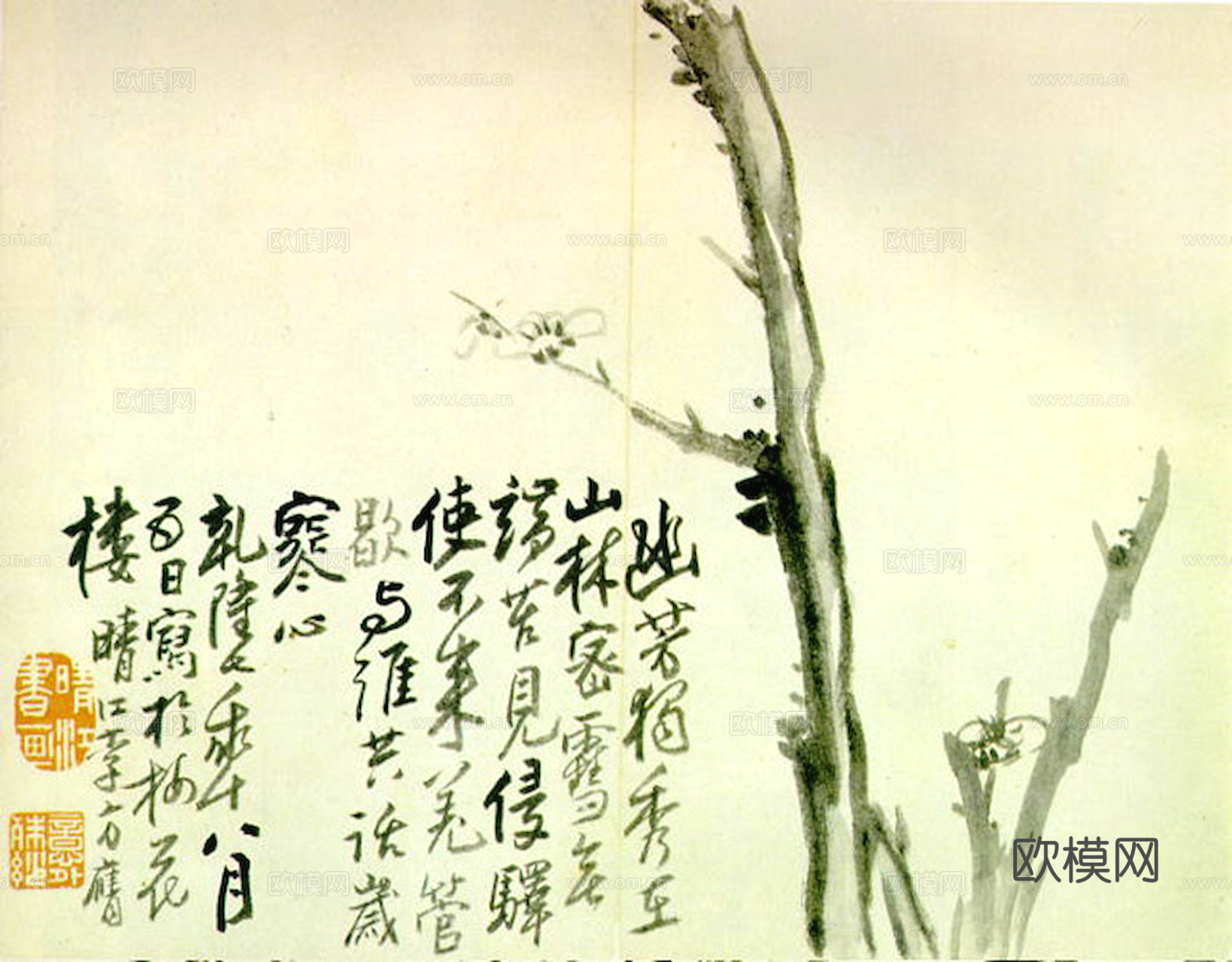 中式新中式挂画壁画字画山水花鸟背景墙壁纸装饰画抽象画油画下载
