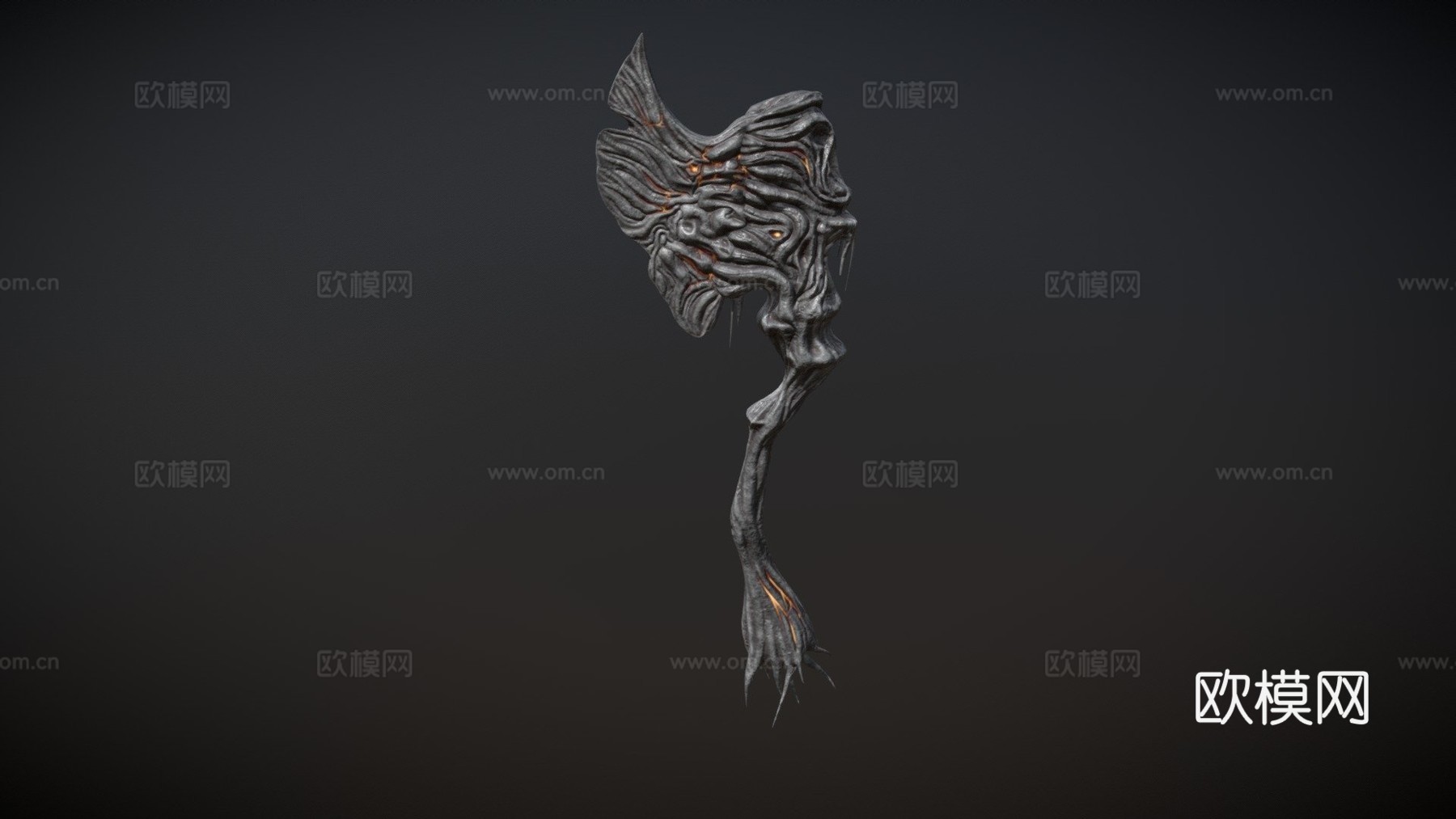 恶魔巨斧黑暗之魂III3d模型下载（渲染图1）