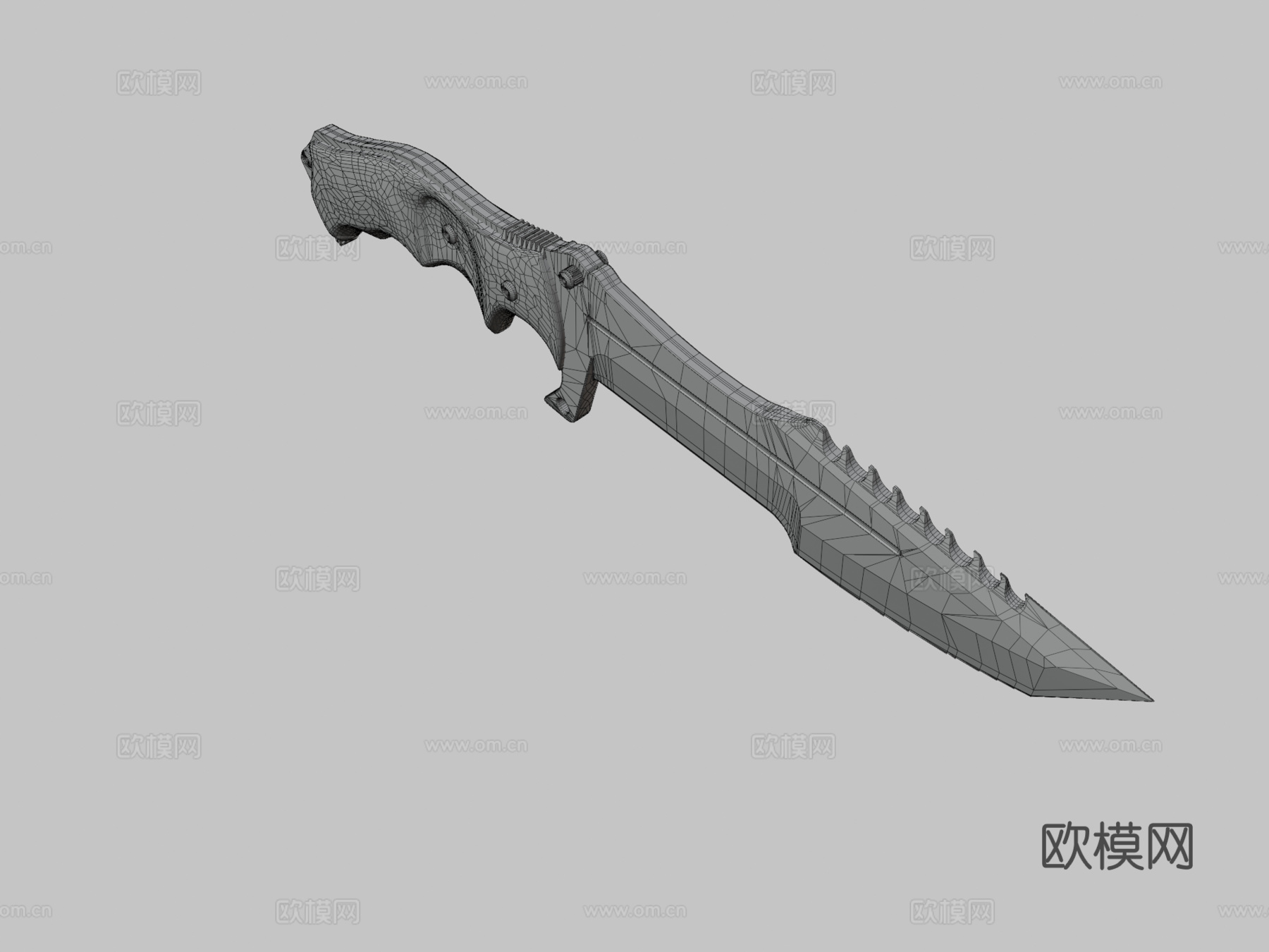 猎人刀擦伤红3d模型下载（渲染图3）