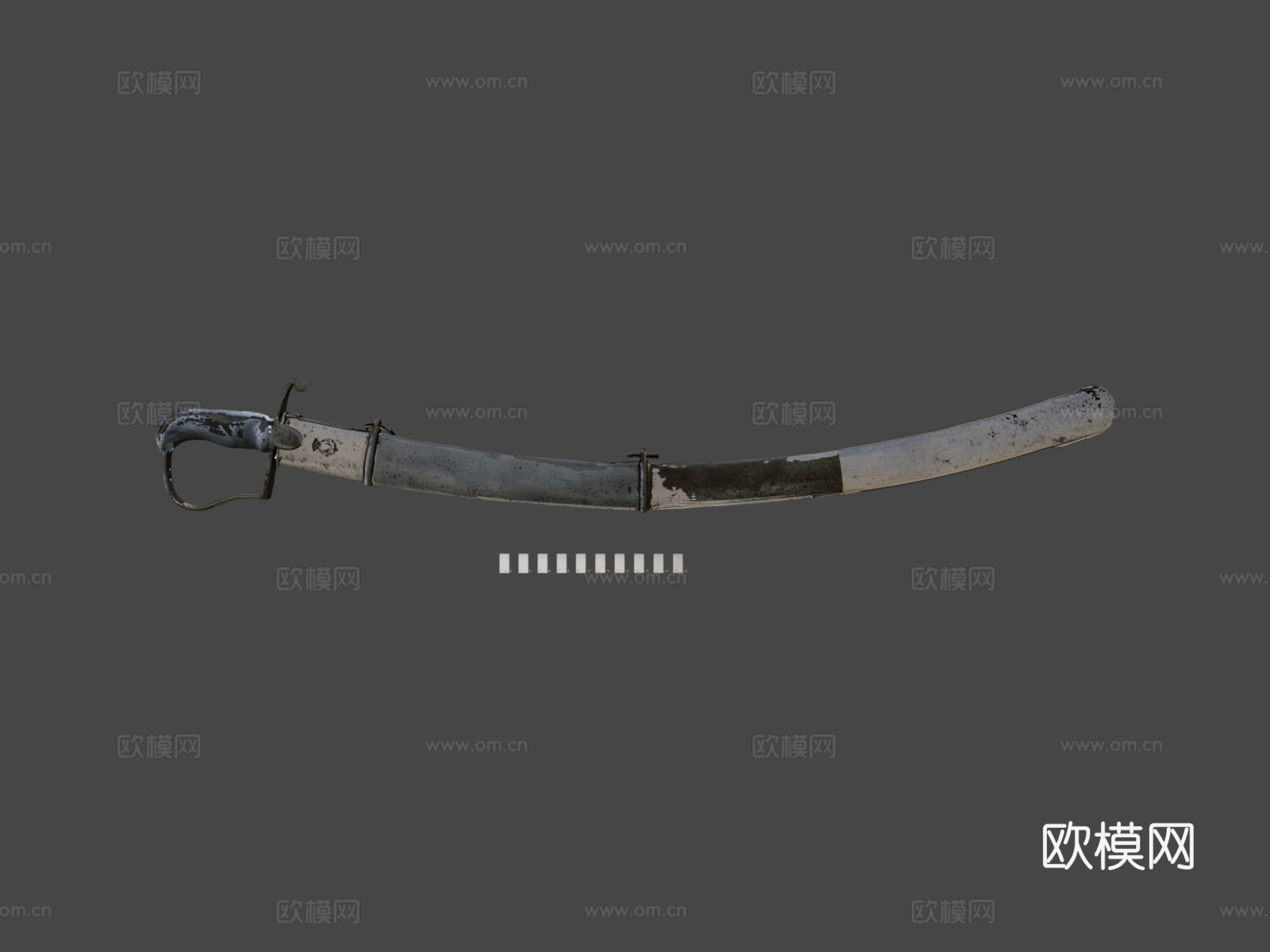 式轻骑兵军刀骑兵款3d模型下载（渲染图6）