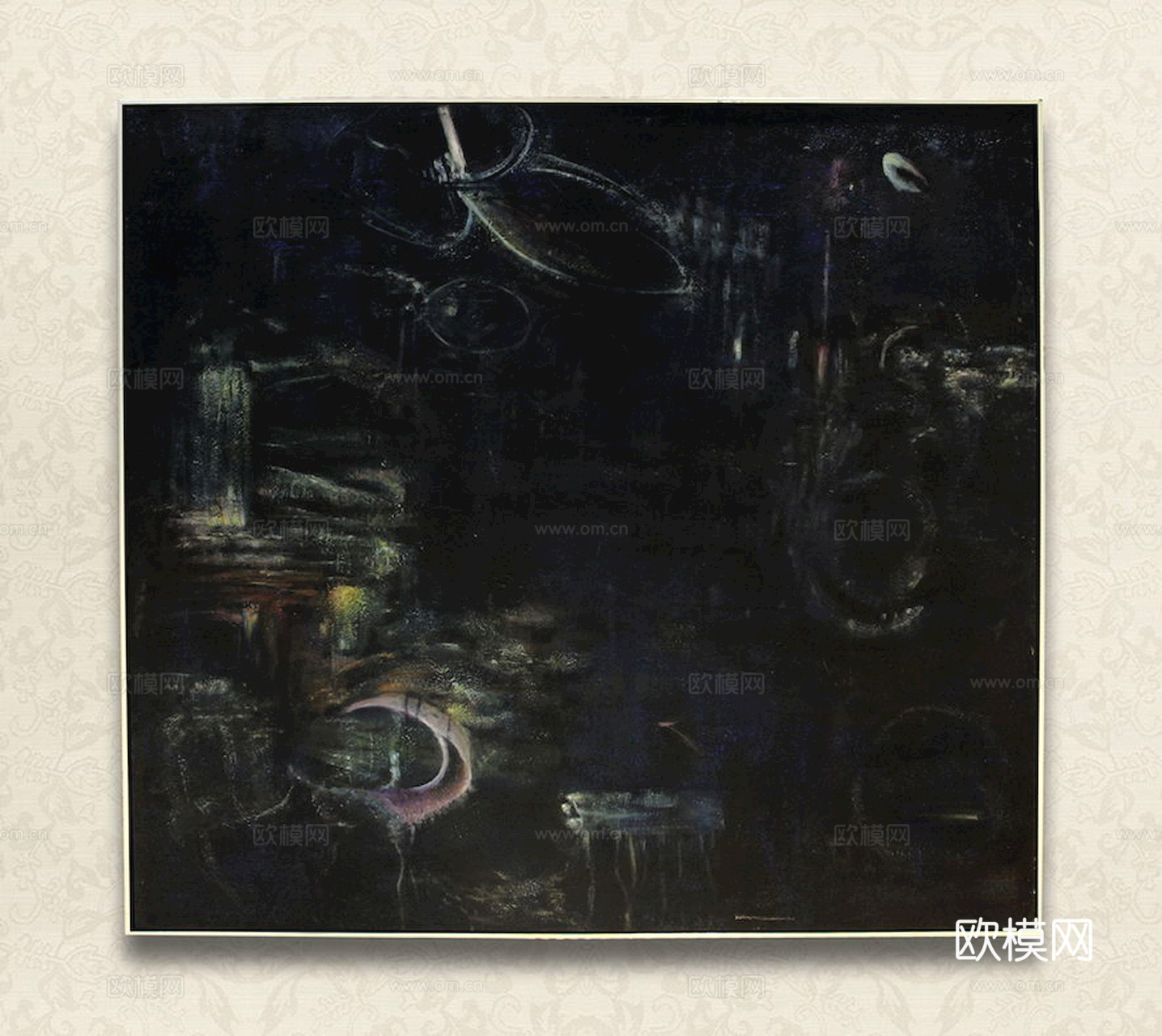 中式新中式挂画壁画字画山水花鸟背景墙壁纸装饰画抽象画油画