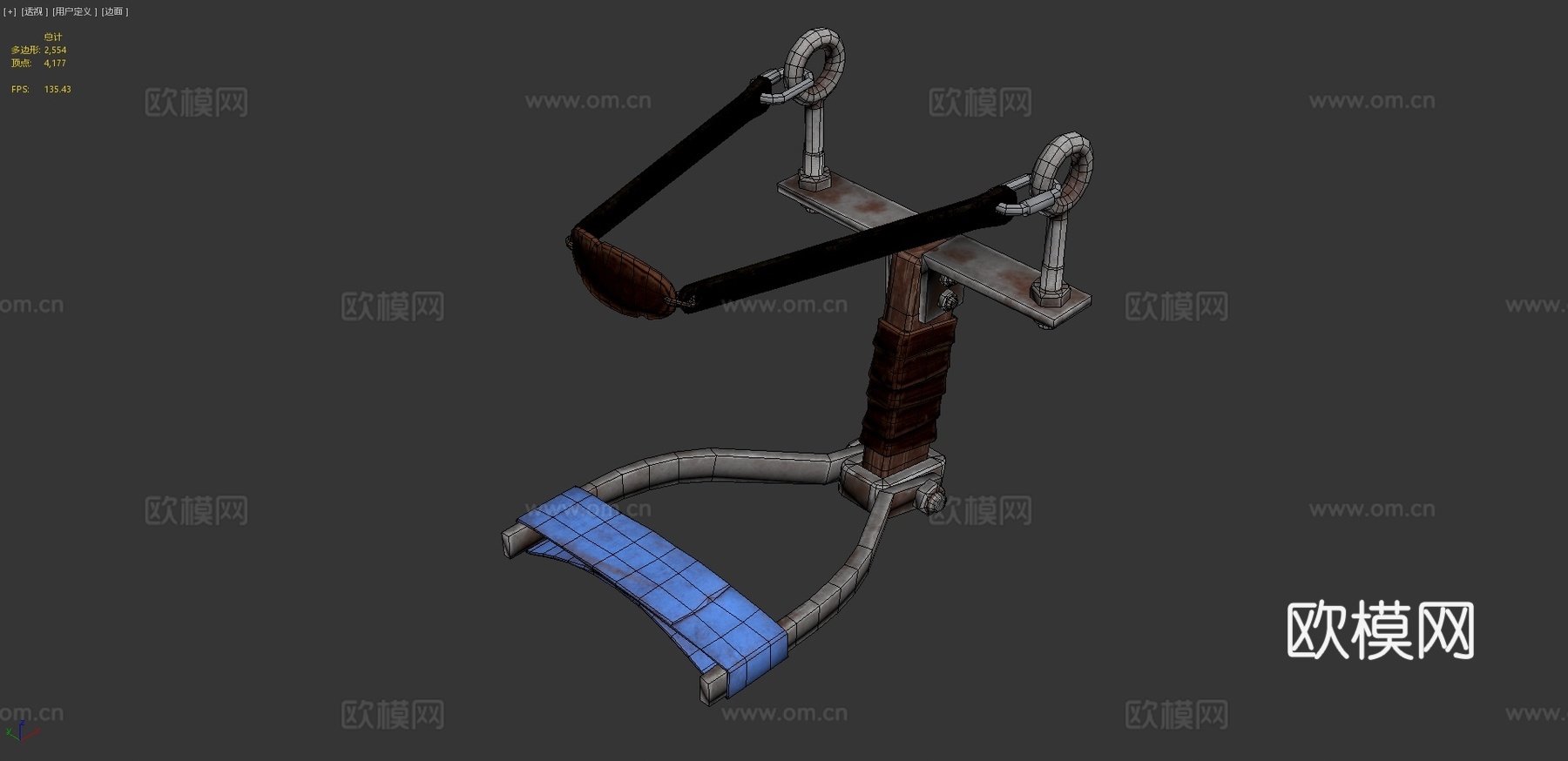 弹弓锈粉丝艺术3d模型下载（渲染图4）