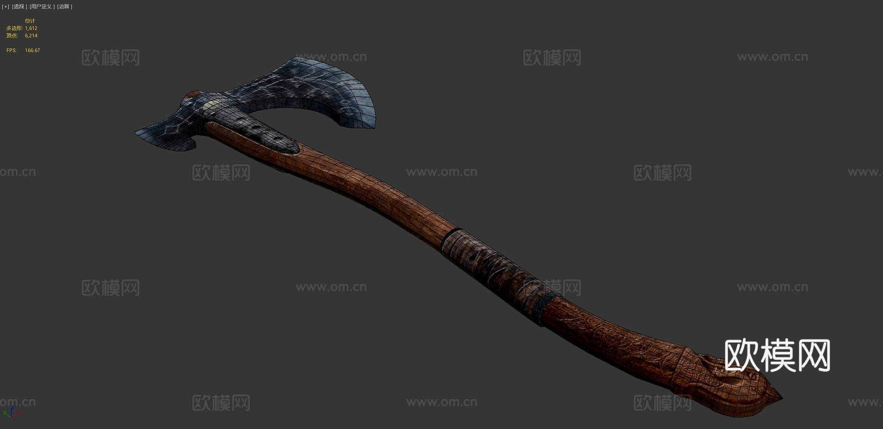 战神之斧3d模型下载（渲染图4）