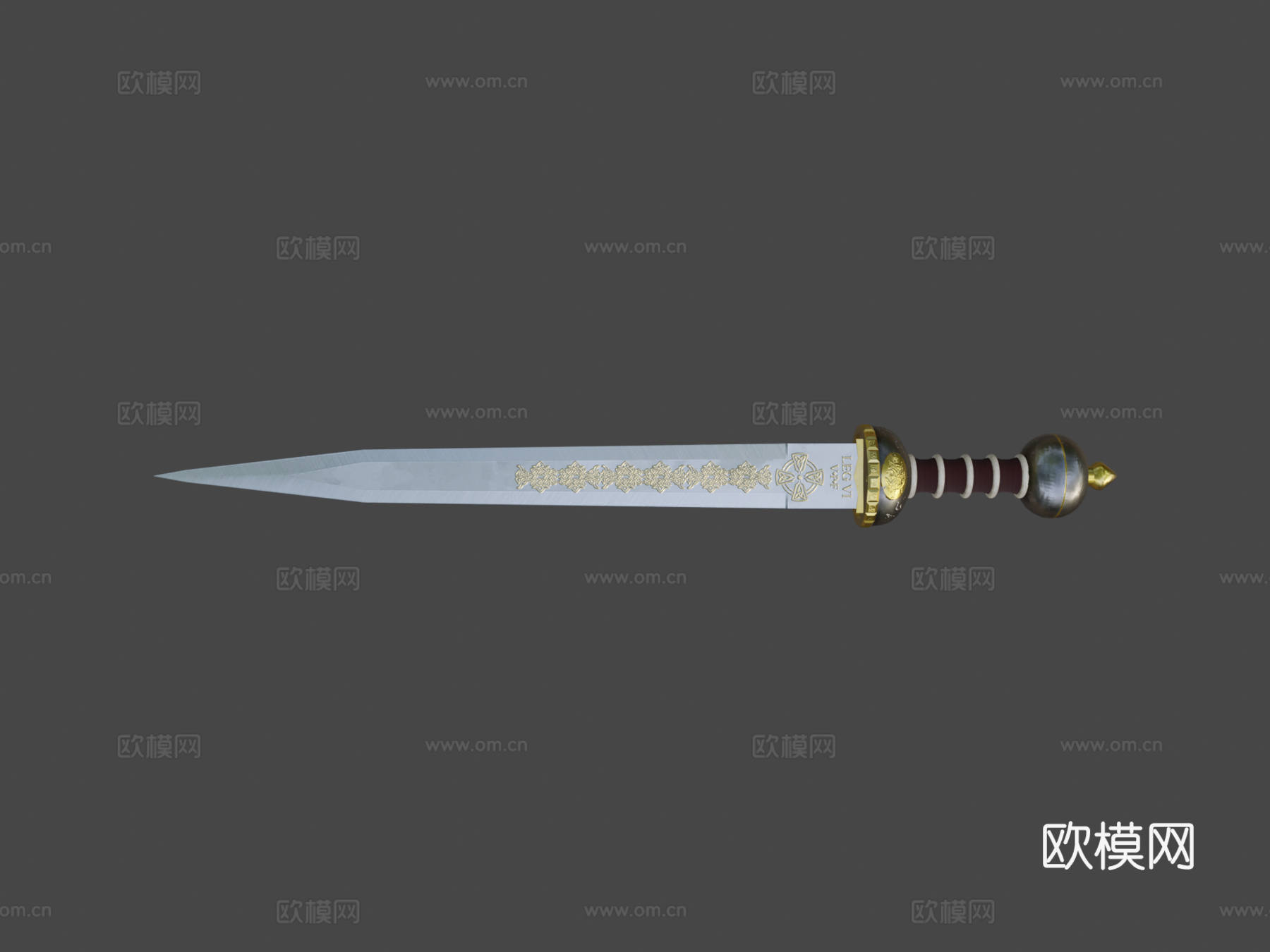 罗马短剑王者之剑3d模型下载（渲染图6）