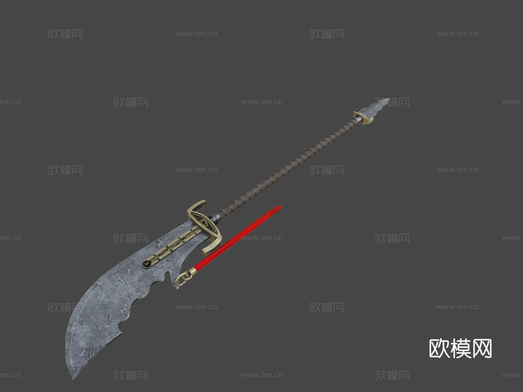 关刀2低模3d模型下载（渲染图7）