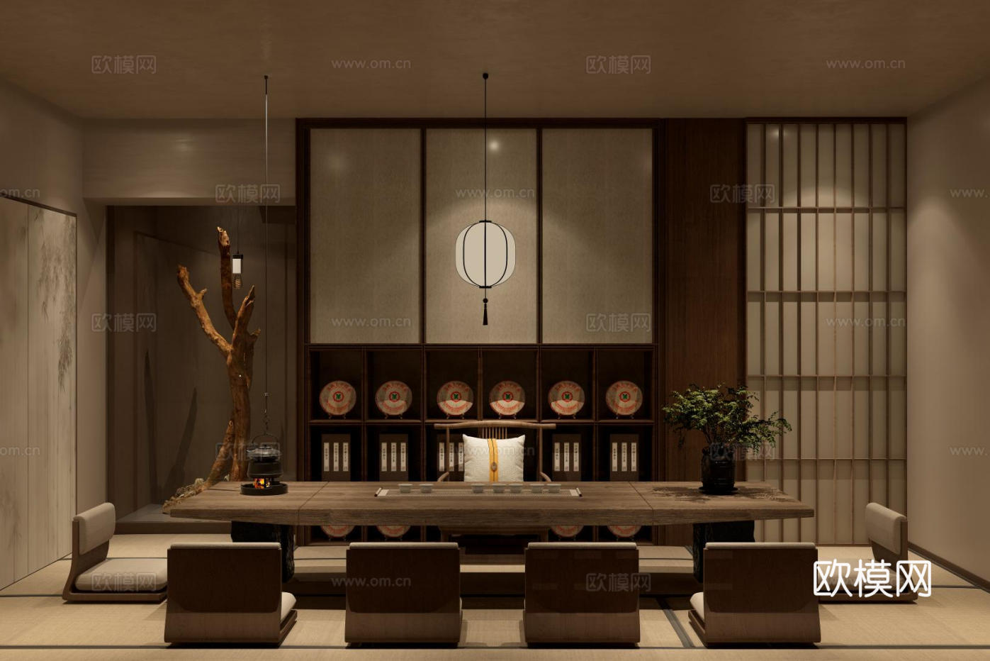 宋式茶馆3d模型下载（渲染图2）