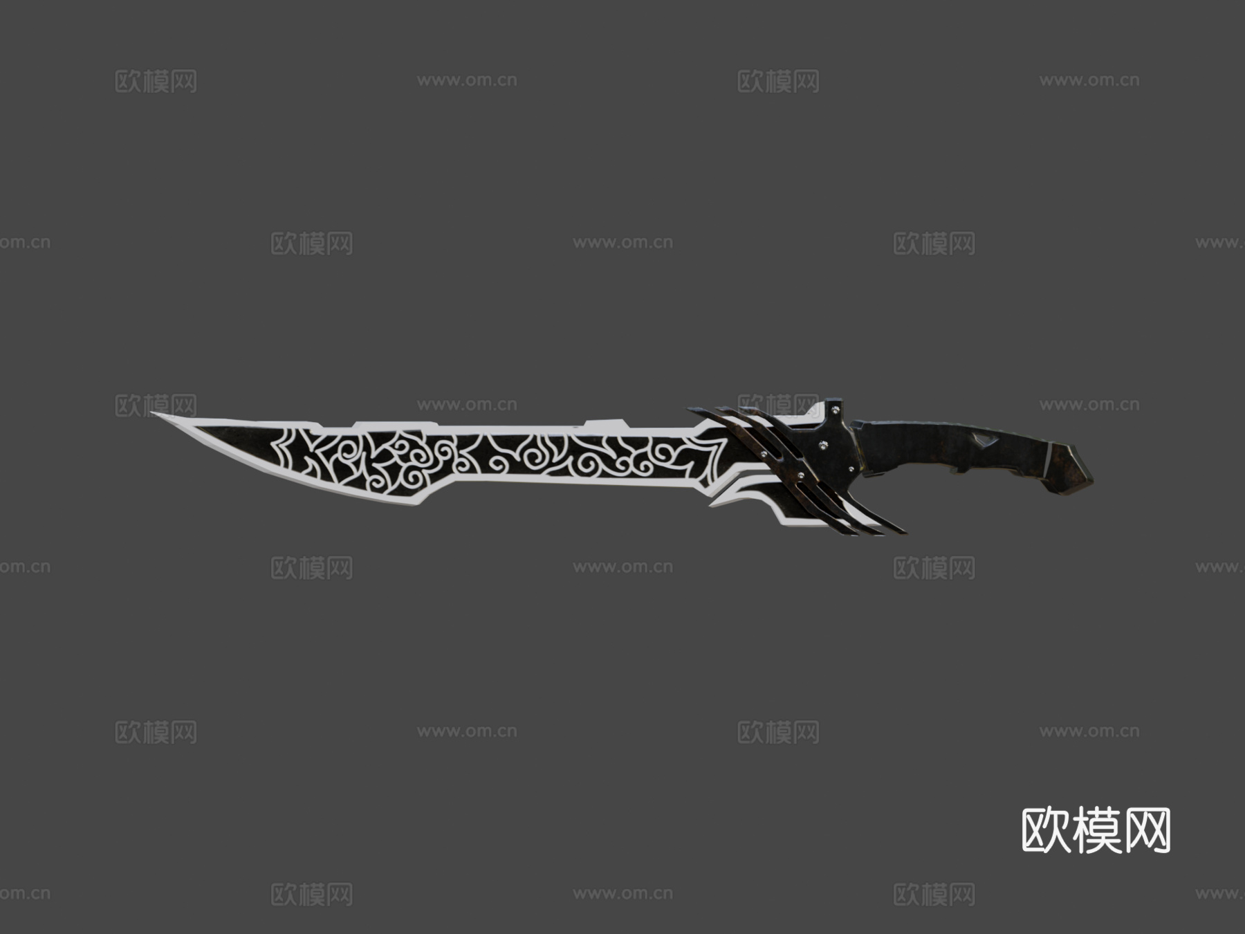 黑剑3d模型下载（渲染图8）
