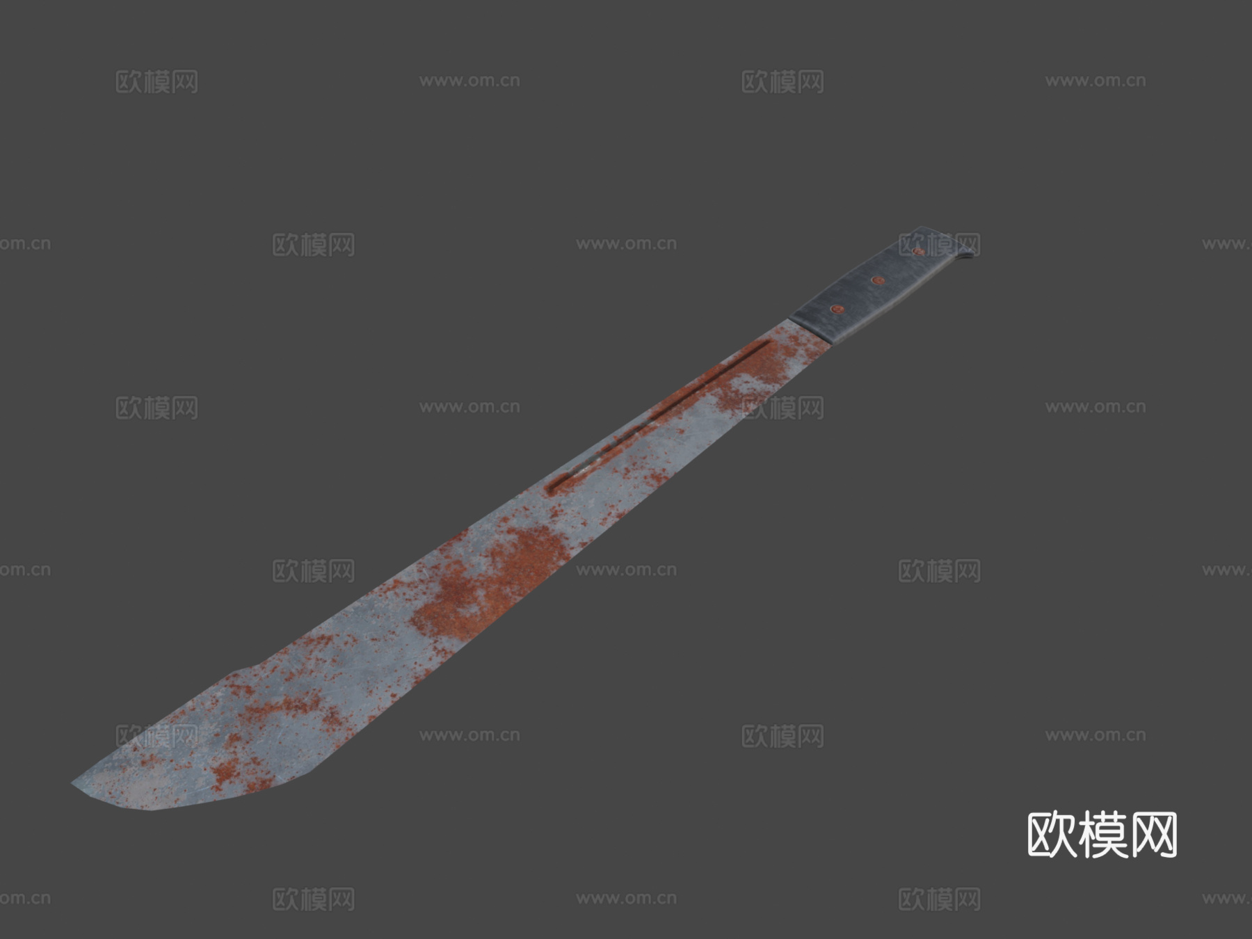 简易砍刀生锈3d模型下载（渲染图8）