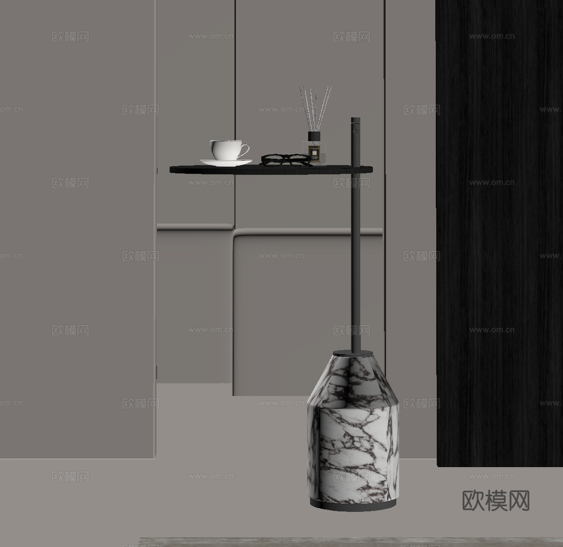 现代意式边几 角几圆几su模型