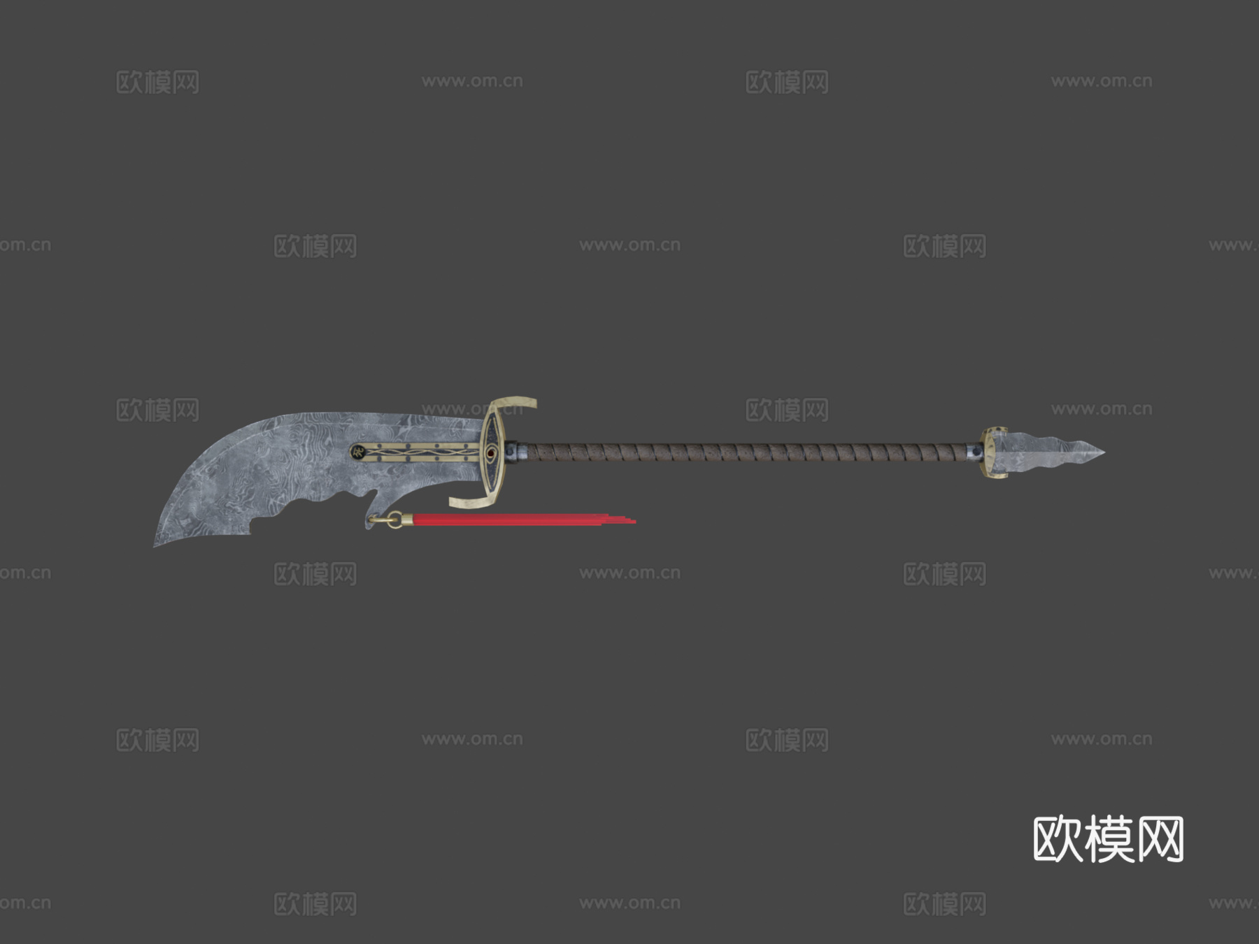关刀2低模3d模型下载（渲染图6）