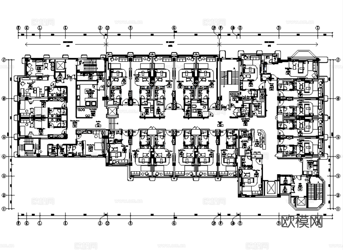 6套现代月子中心会所妇产医院CAD施工图最新整理合集cad施工图