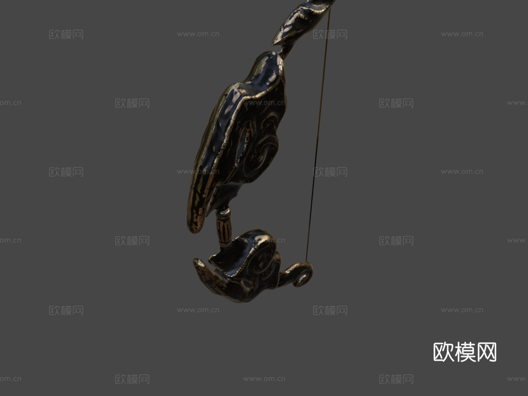 古弓3d模型下载（渲染图6）
