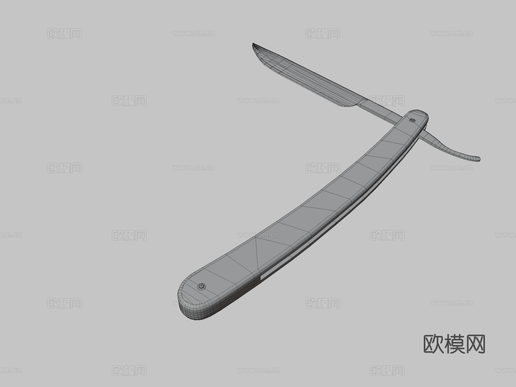 直剃刀木质版辐射迈阿密3d模型下载（渲染图3）