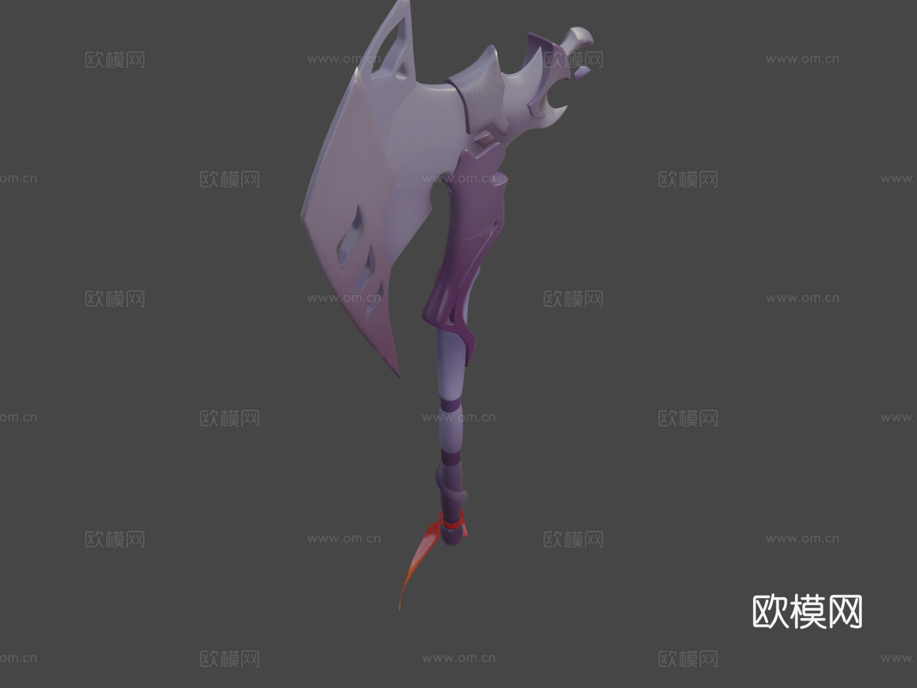 武器长柄斧3d模型下载（渲染图5）