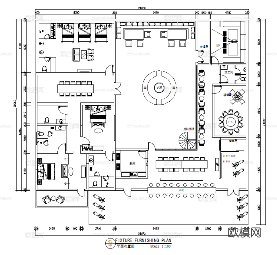 14套乡村民宿农家乐CAD平面设计方案最新整理合集cad施工图